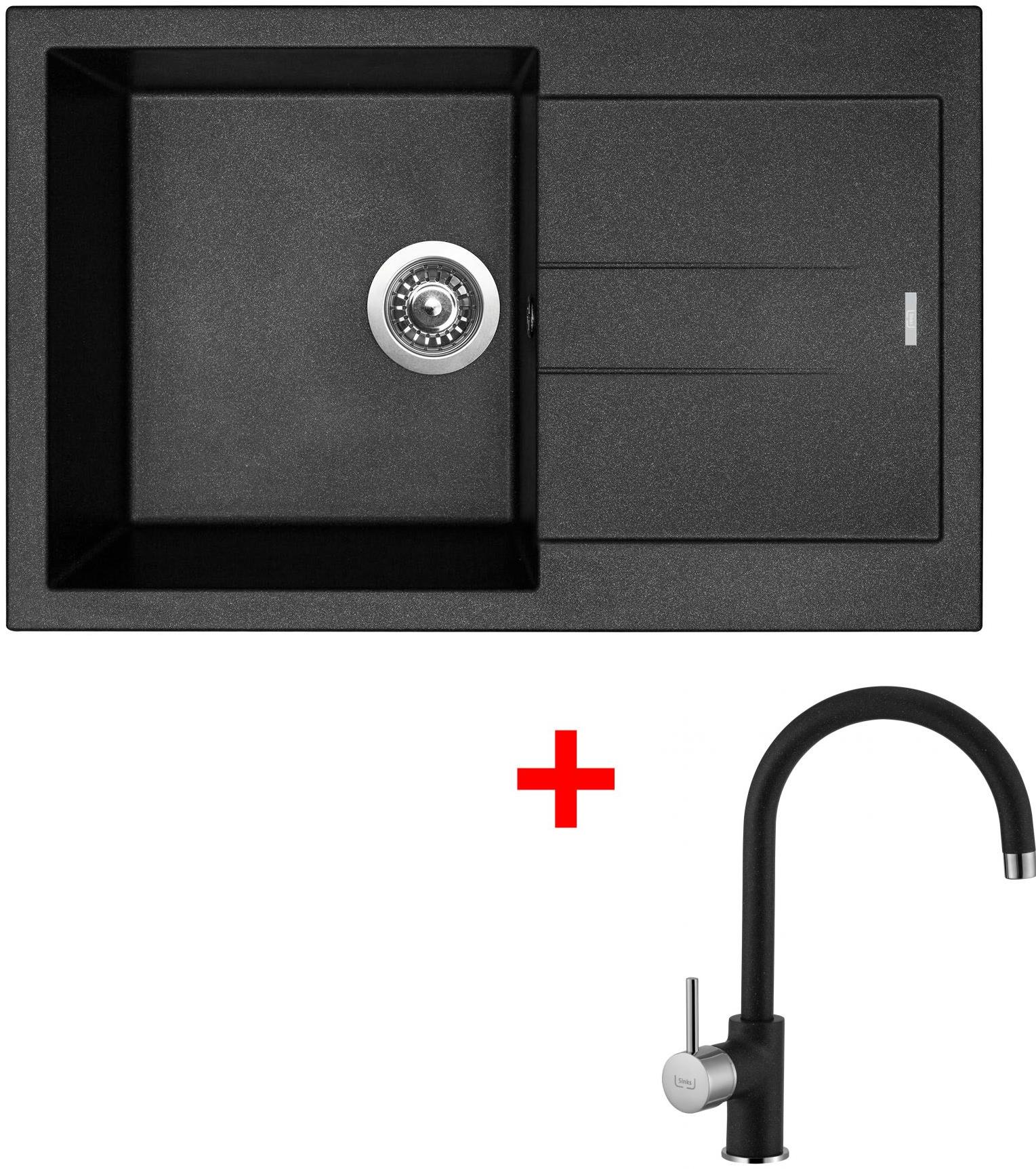 Sinks Amanda 780 Metalblack + Vitalia GR