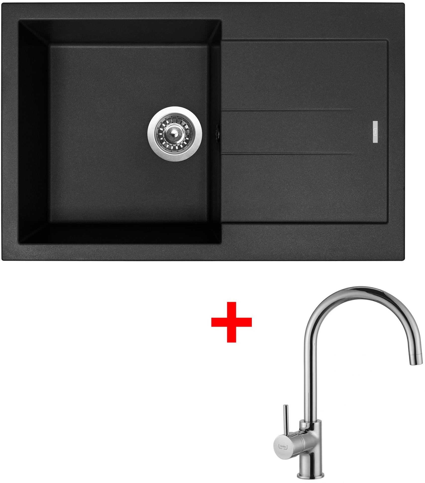 Sinks Amanda 780 Pureblack + Vitalia