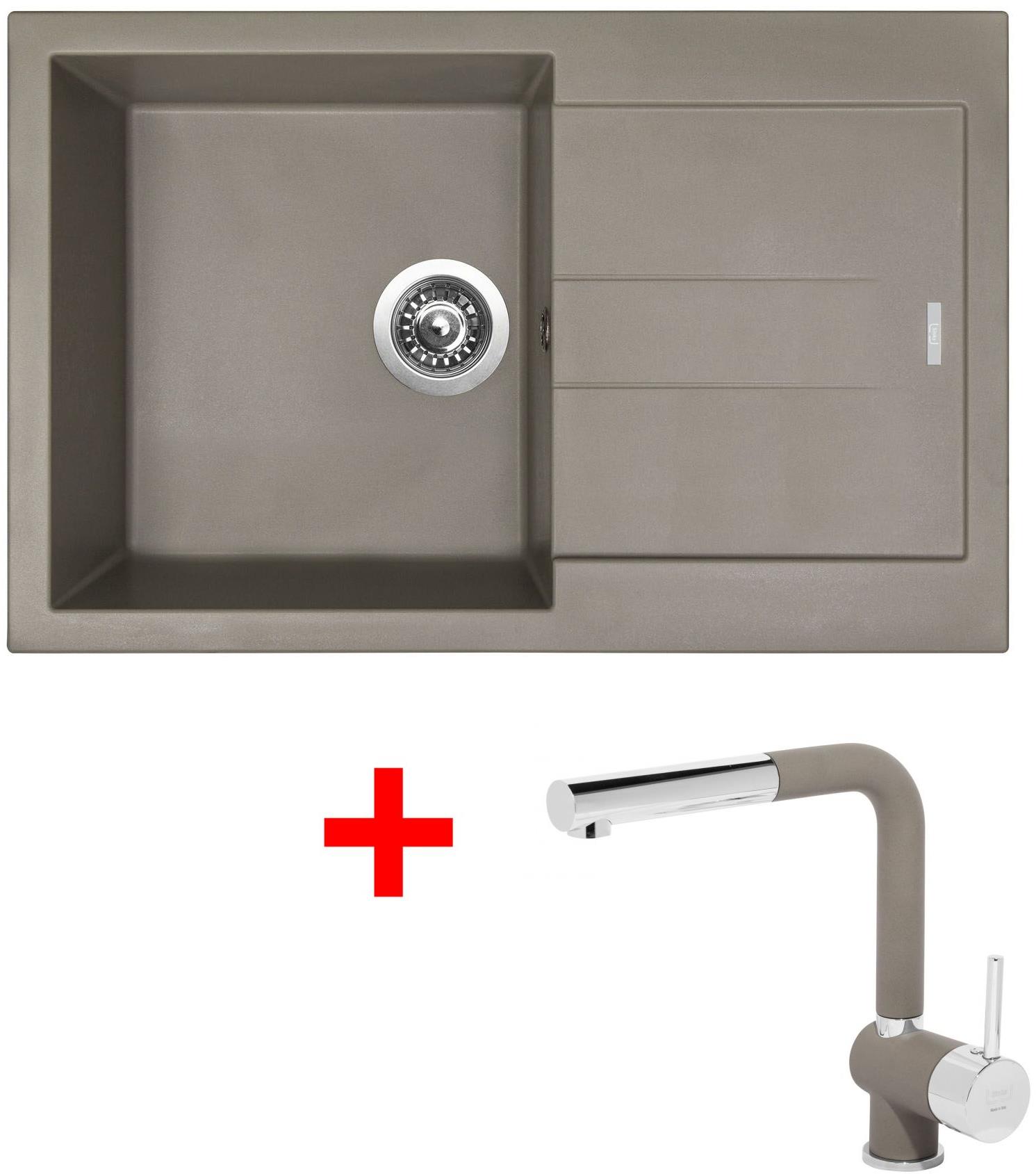 Sinks Amanda 780 Truffle + Mix 3 P GR