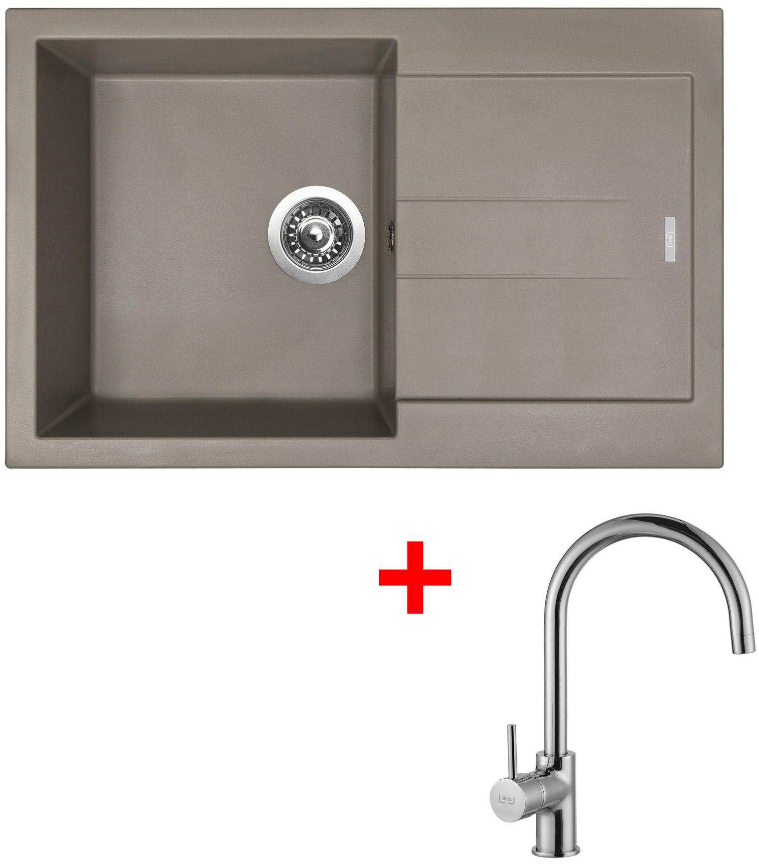 Sinks Amanda 780 Truffle + Vitalia