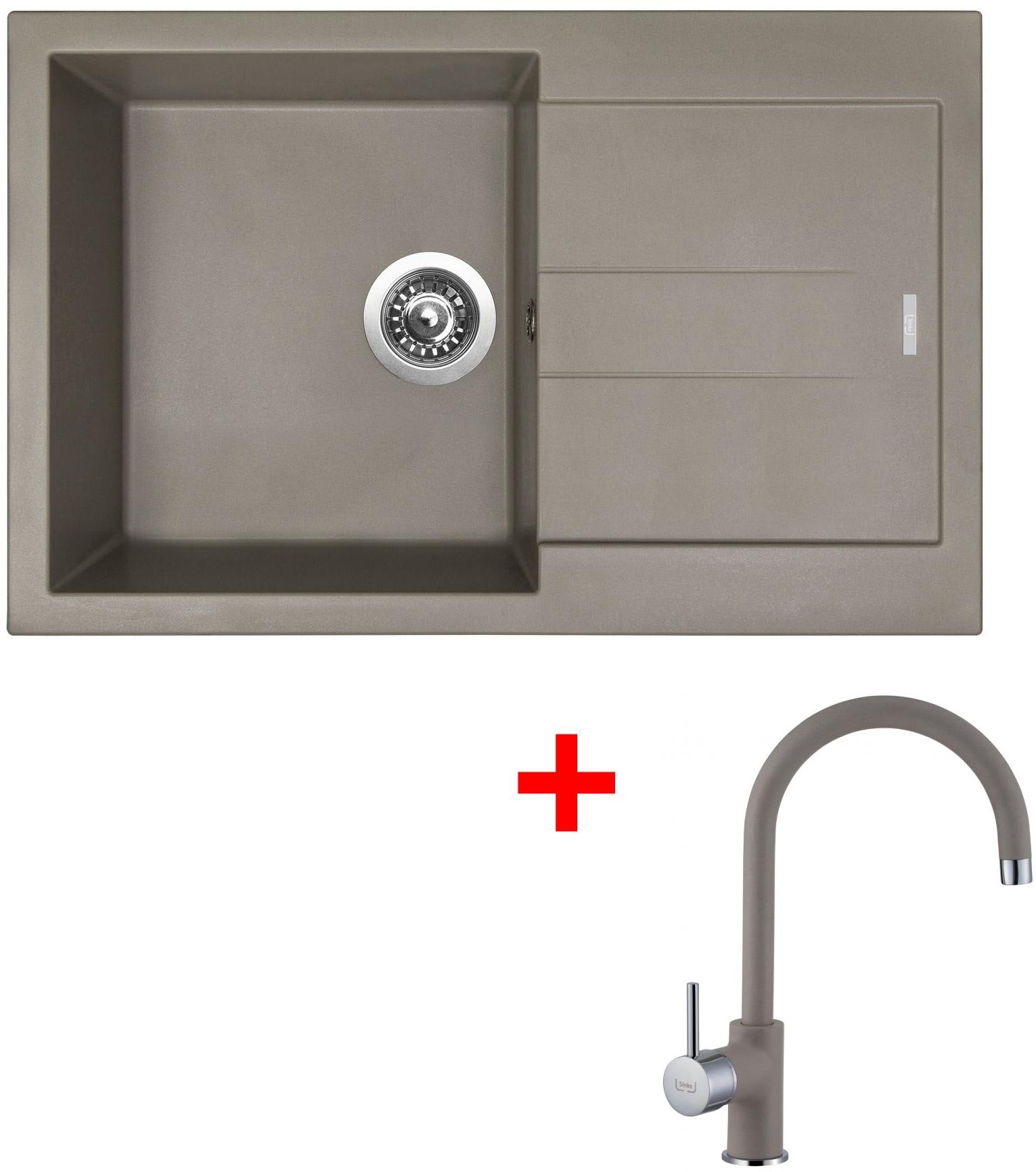 Sinks Amanda 780 Truffle + Vitalia GR