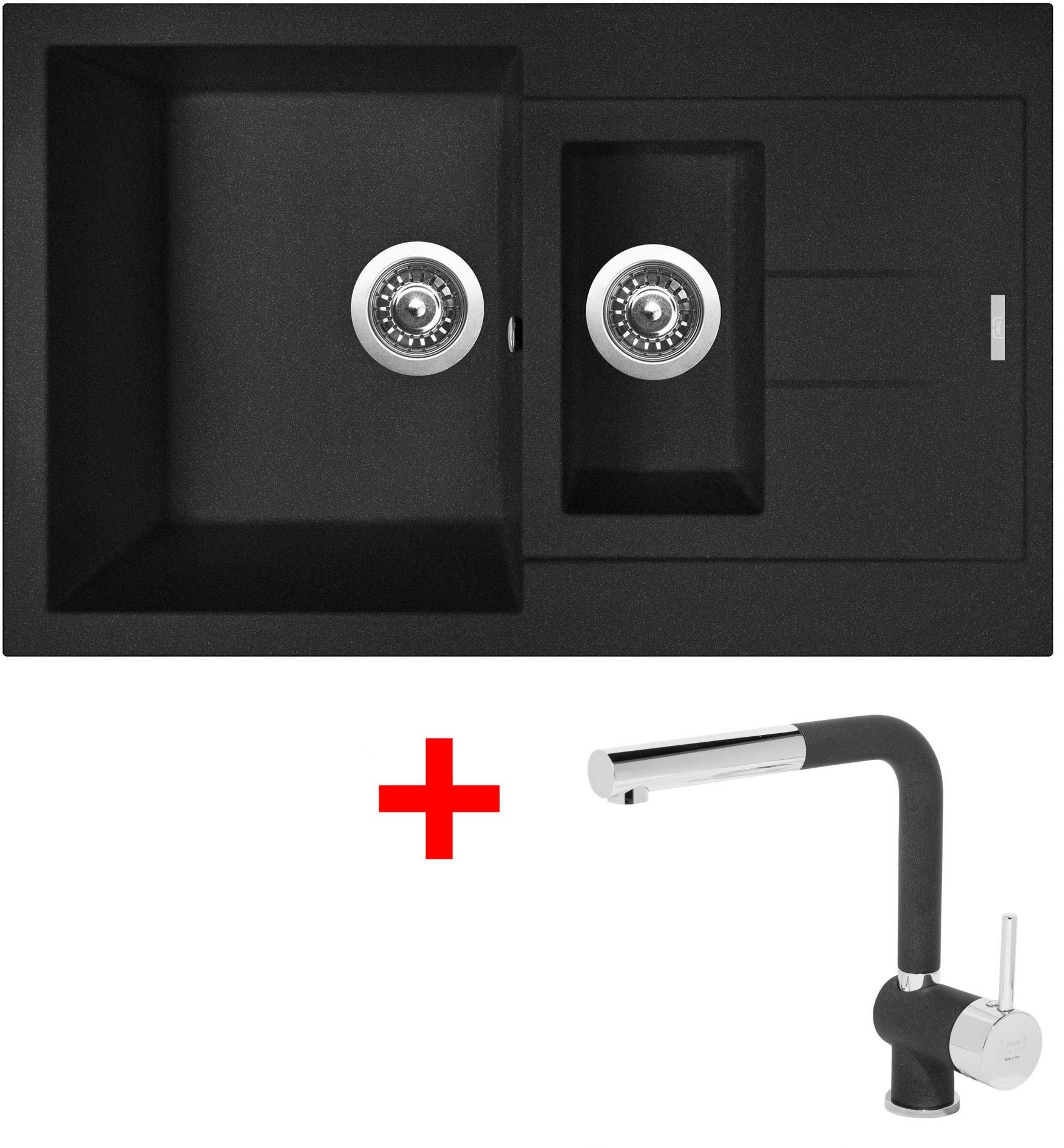 Sinks Amanda 780.1 Metalblack + Mix 3 P GR
