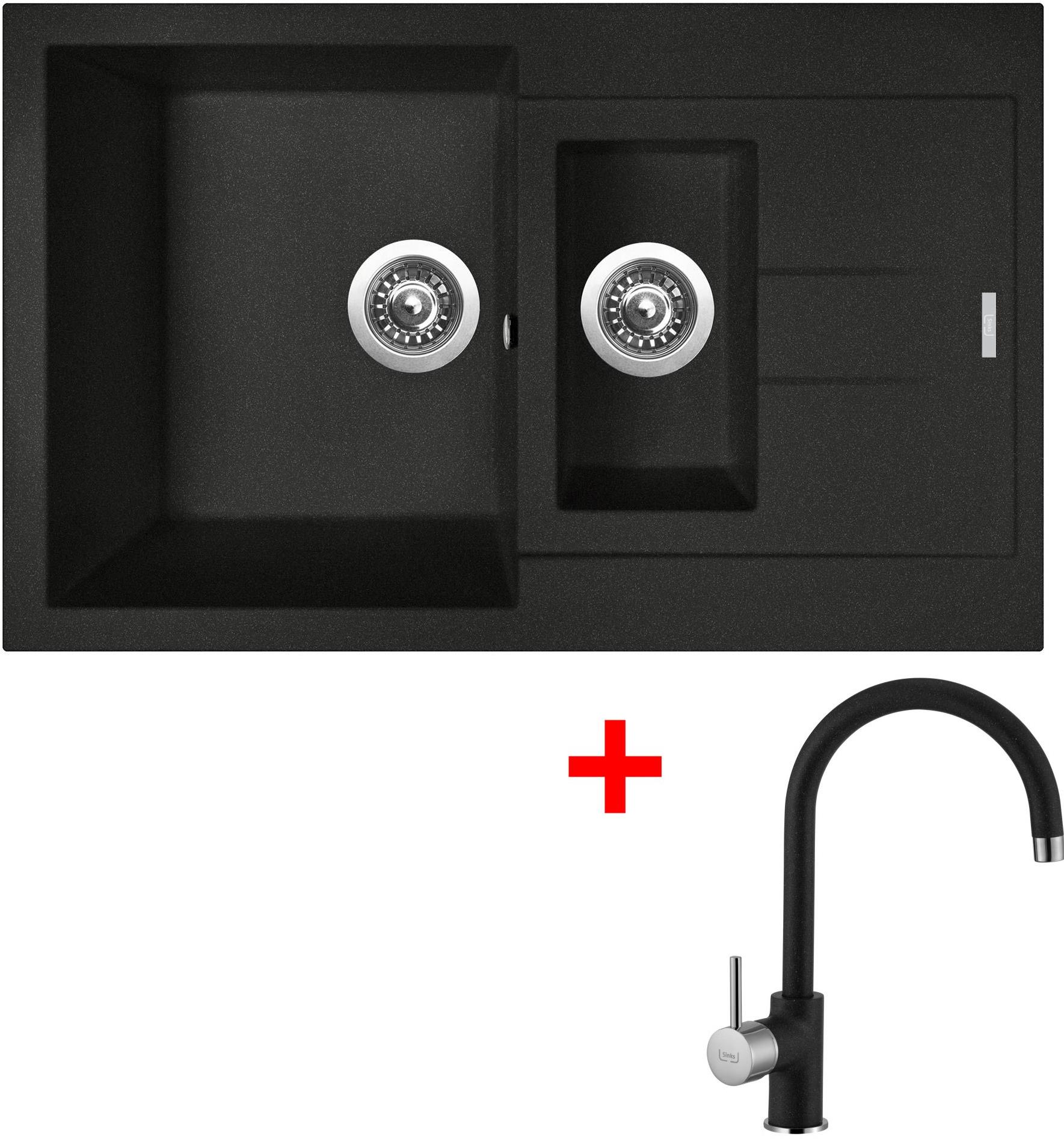 Sinks Amanda 780.1 Metalblack + Vitalia GR