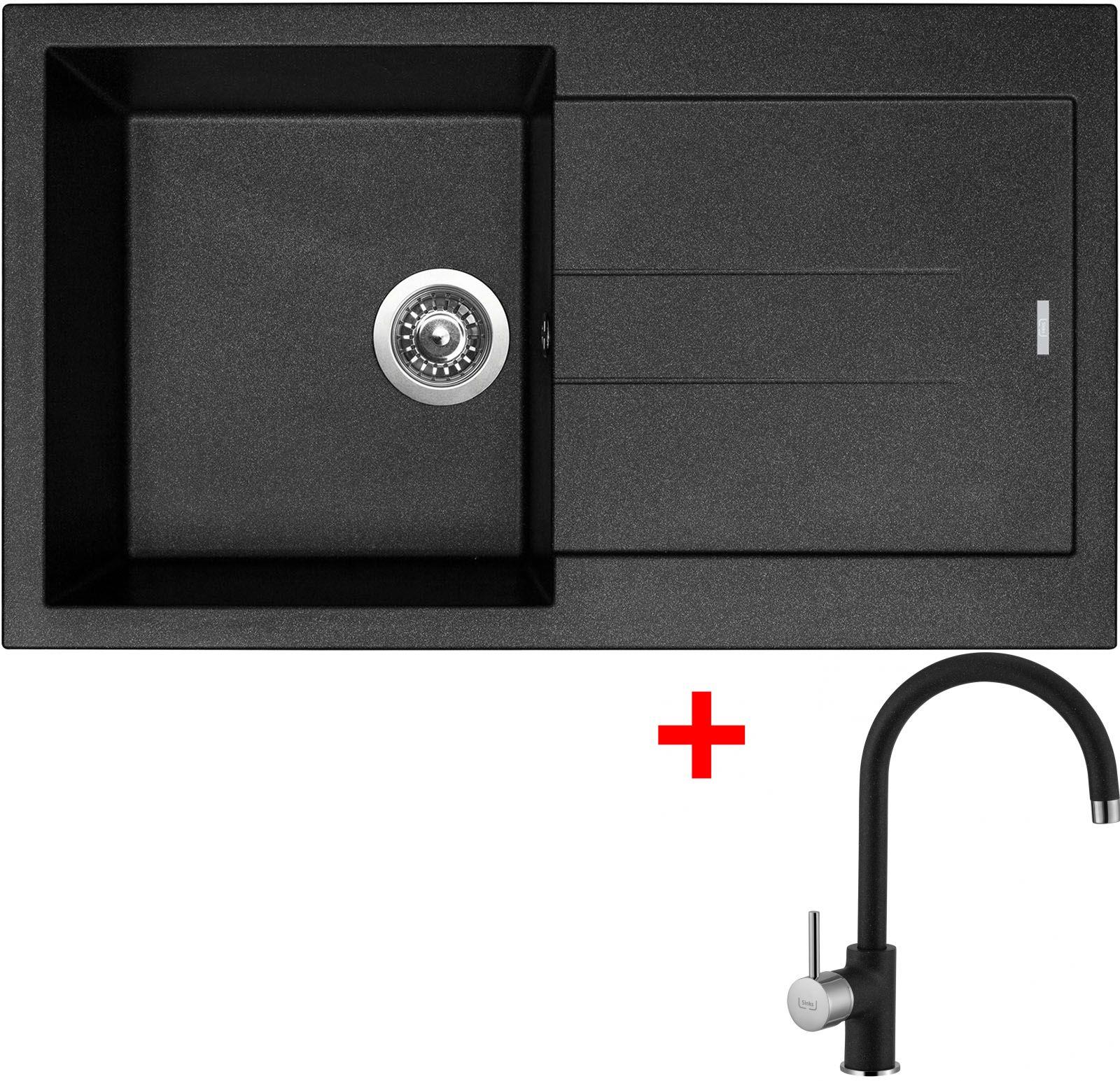 Sinks Amanda 860 Metalblack + Vitalia GR