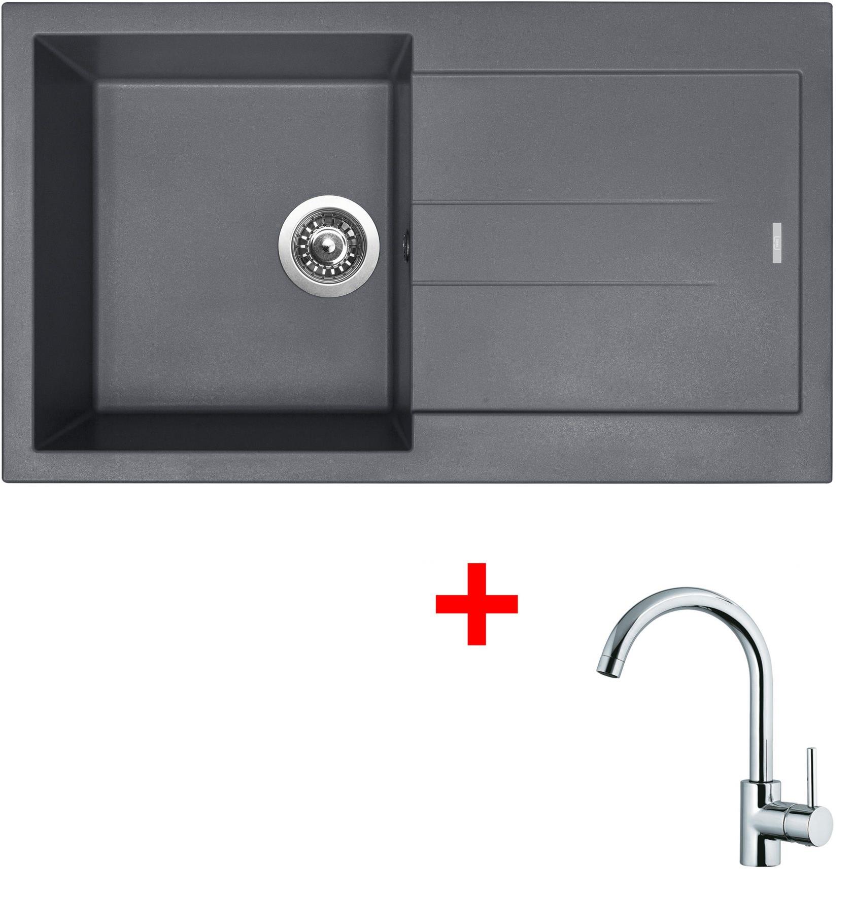 Sinks Amanda 860 Nanogrey + Mix 35