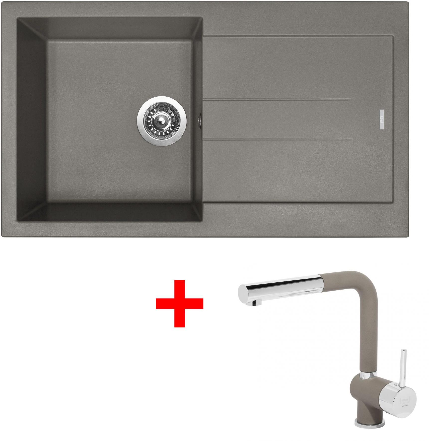 Sinks Amanda 860 Truffle + Mix 3 P GR