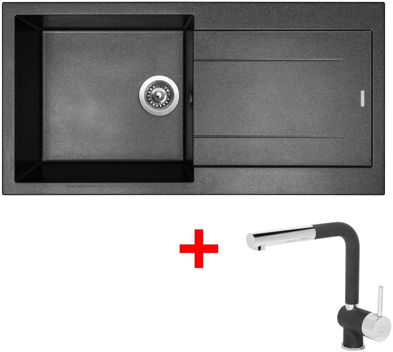 Sinks Amanda 990 Metalblack + Mix 3 P GR