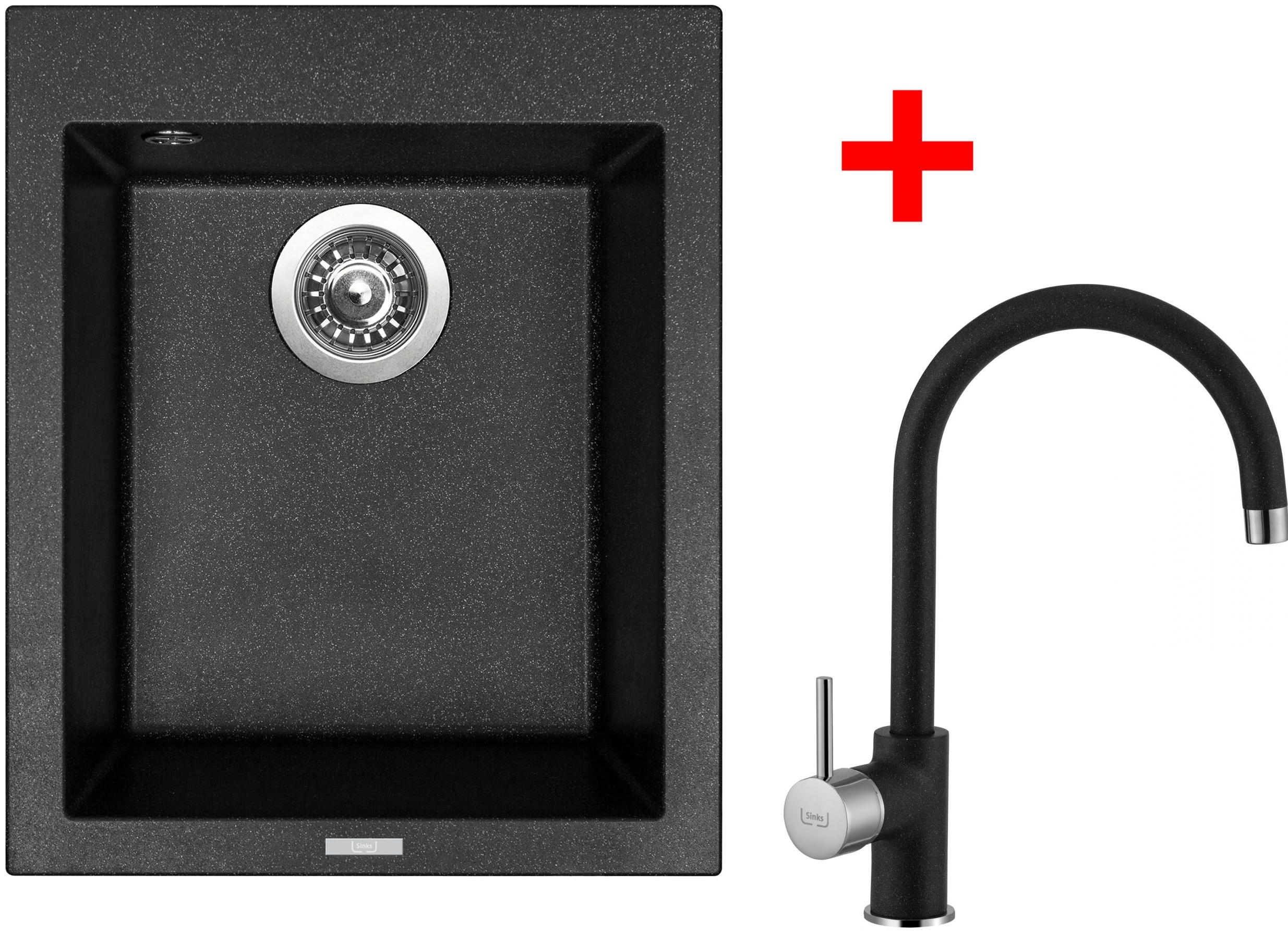 Sinks Cube 410 Granblack + Vitalia GR