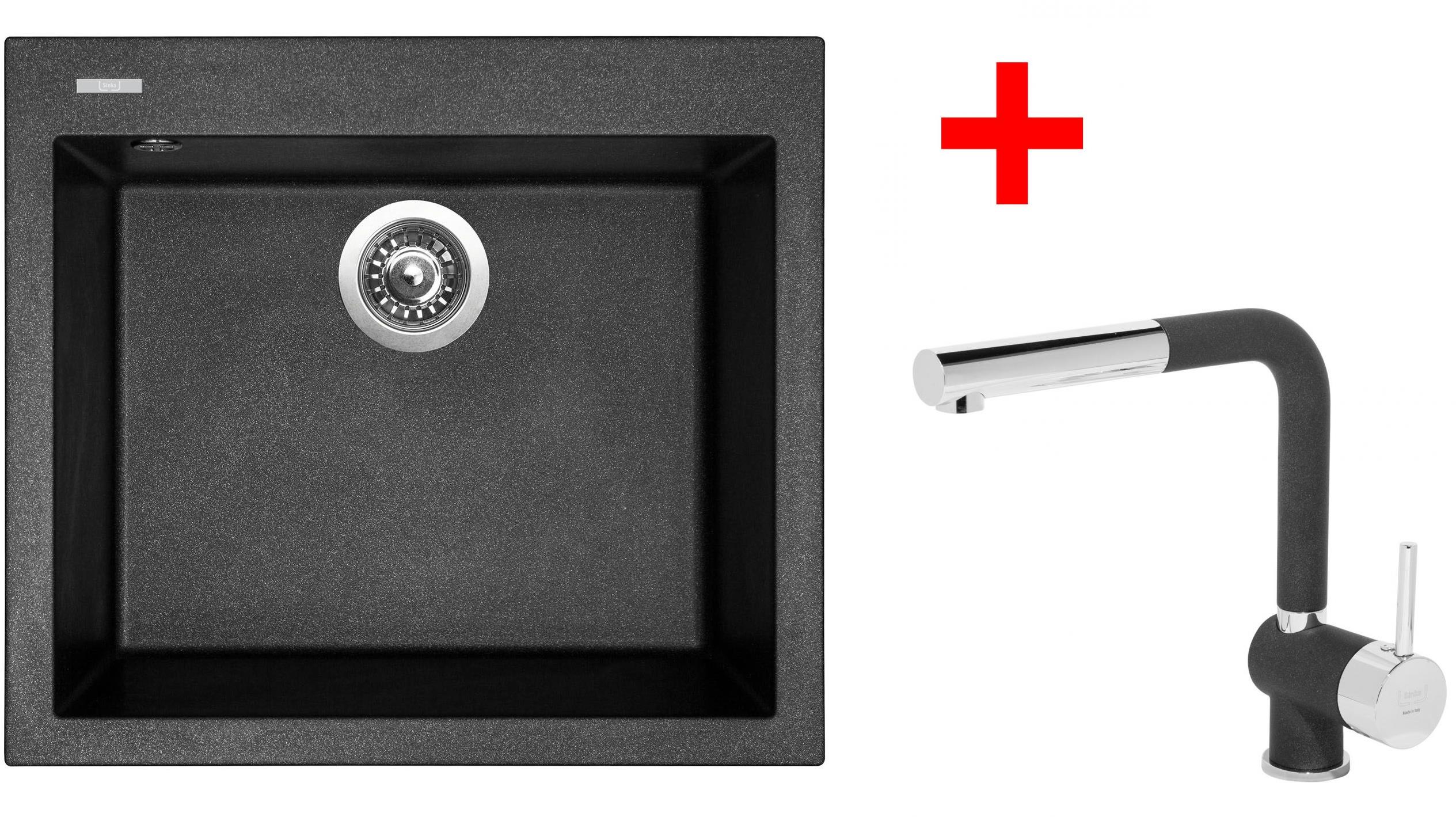 Sinks Cube 560 Metalblack + Mix 3 P GR