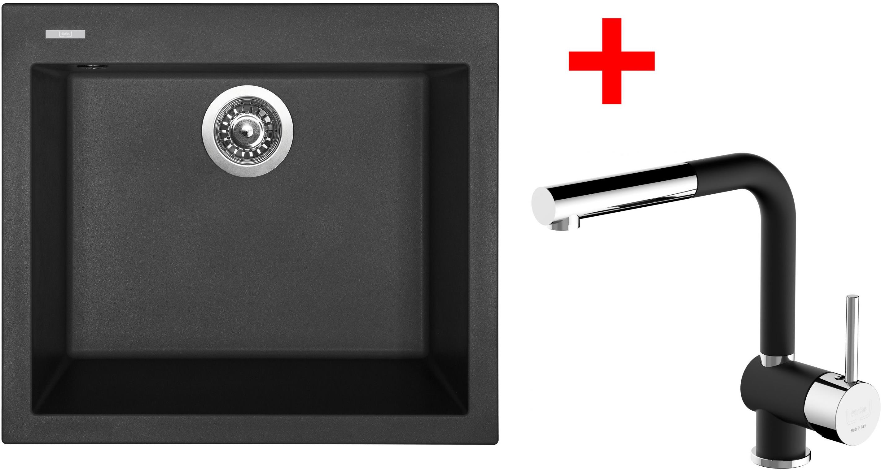 Sinks Cube 560 Nanoblack + Mix 3 P Nanoblack