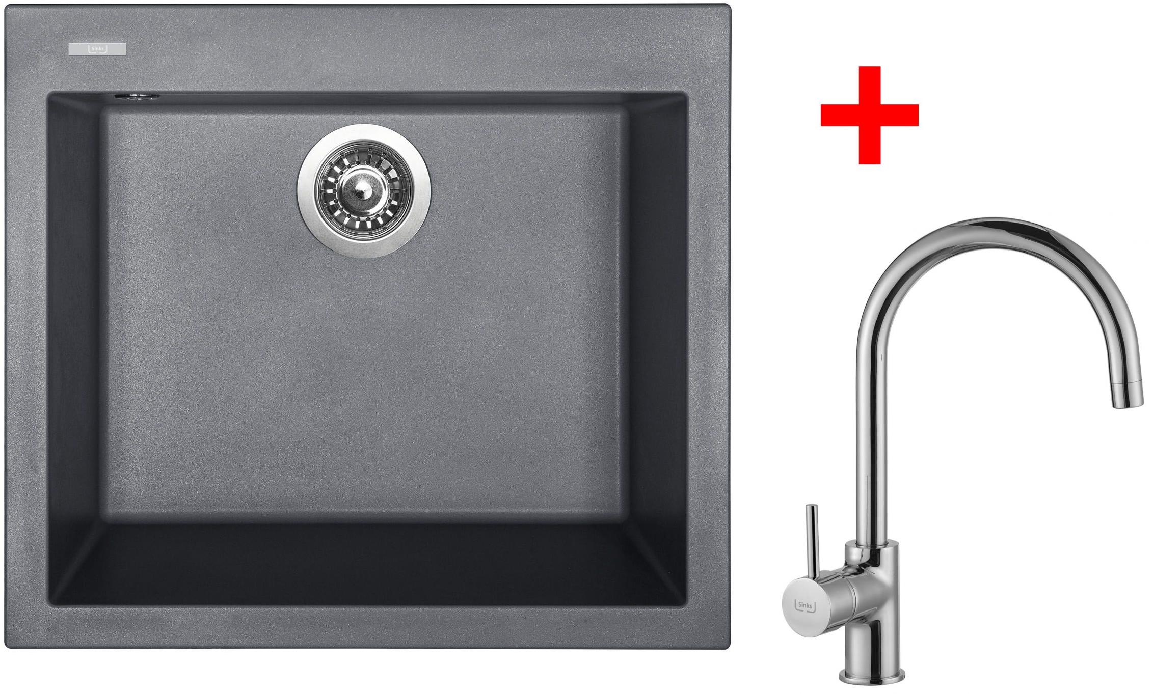 Sinks Cube 560 Titanium + Vitalia