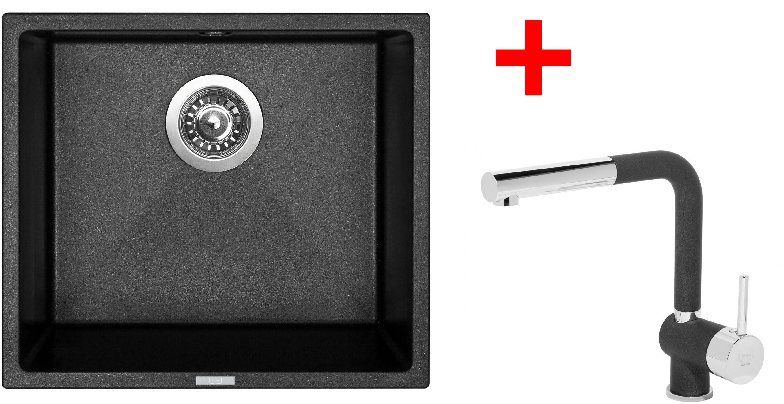 Sinks Frame 457 Metalblack + Mix 3 P GR