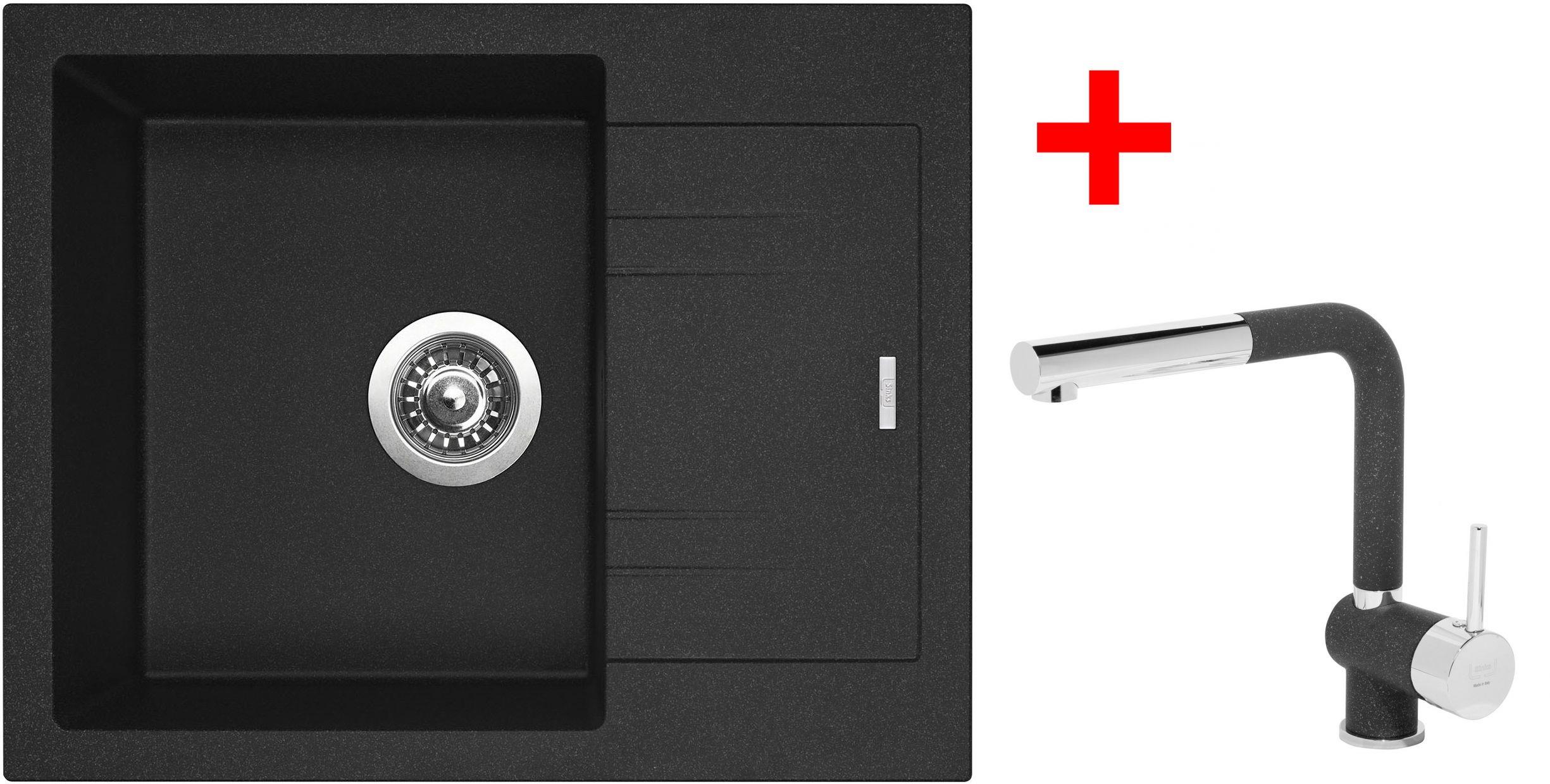 Sinks Linea 600 Granblack + Mix 3 P GR