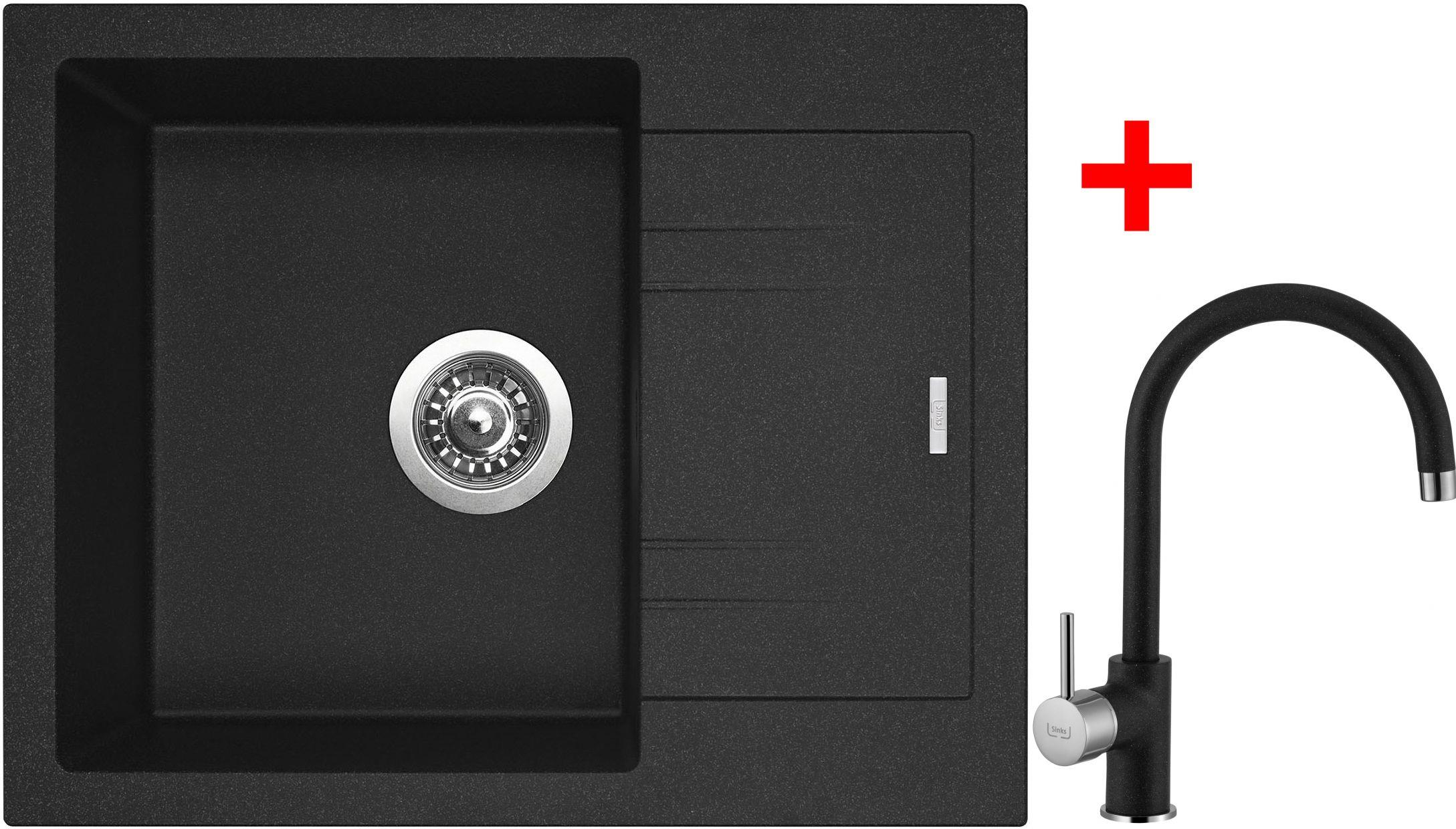 Sinks Linea 600 Granblack + Vitalia GR