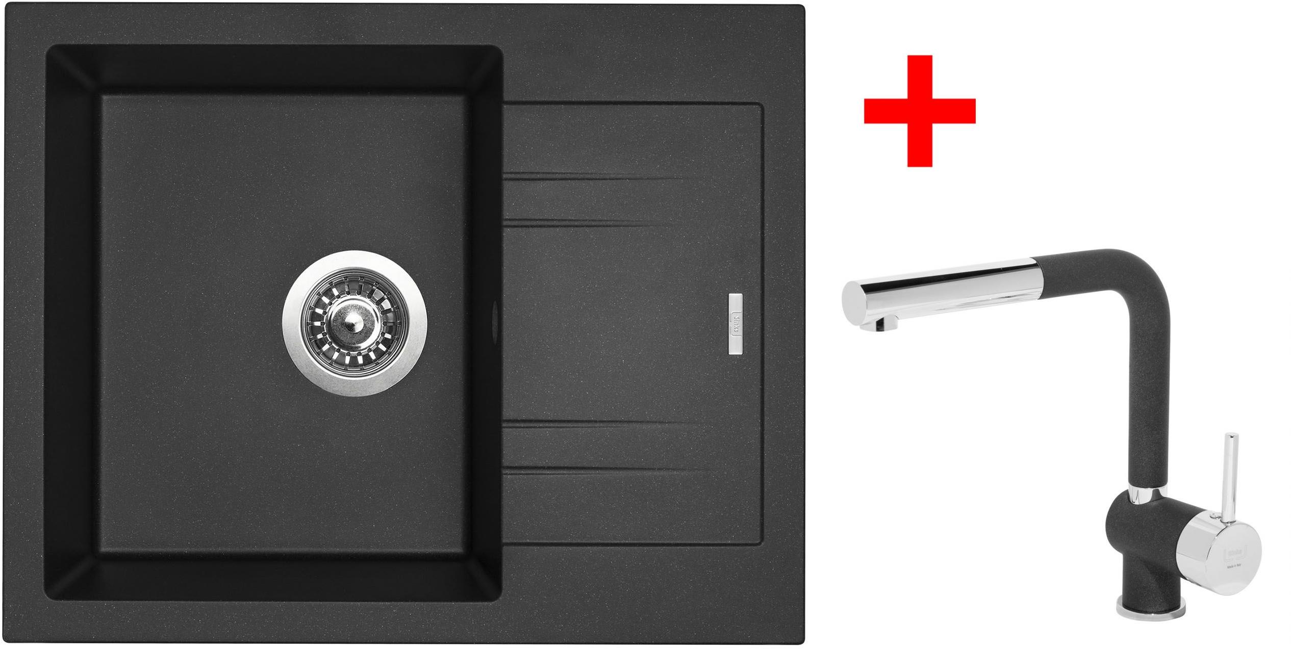 Sinks Linea 600 Metalblack + Mix 3 P GR