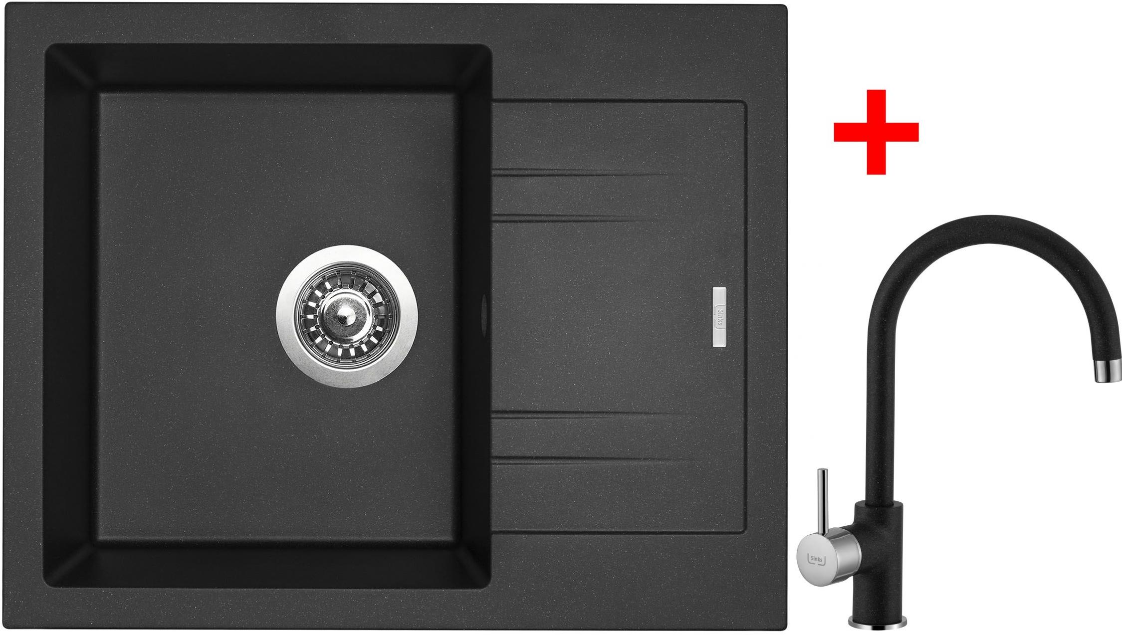 Sinks Linea 600 Metalblack + Vitalia GR