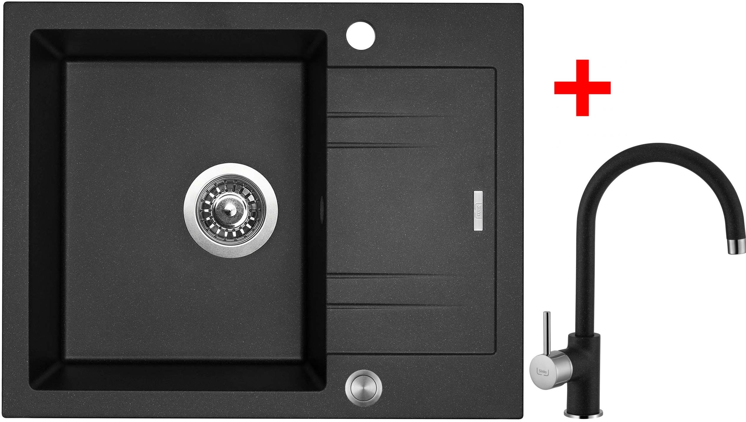 Sinks Linea 600 XC Metalblack + Vitalia GR