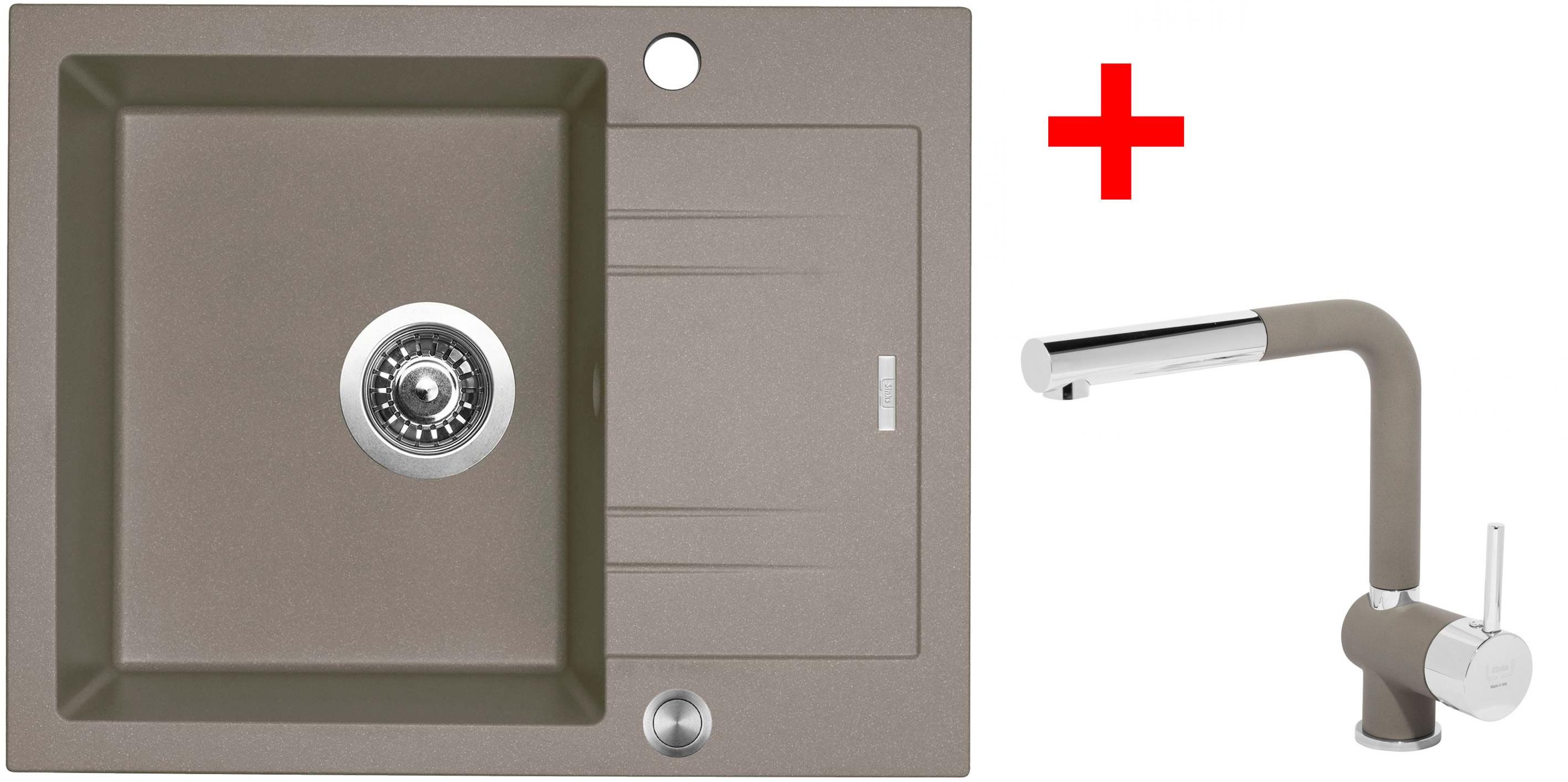 Sinks Linea 600 XC Truffle + Mix 3 P GR