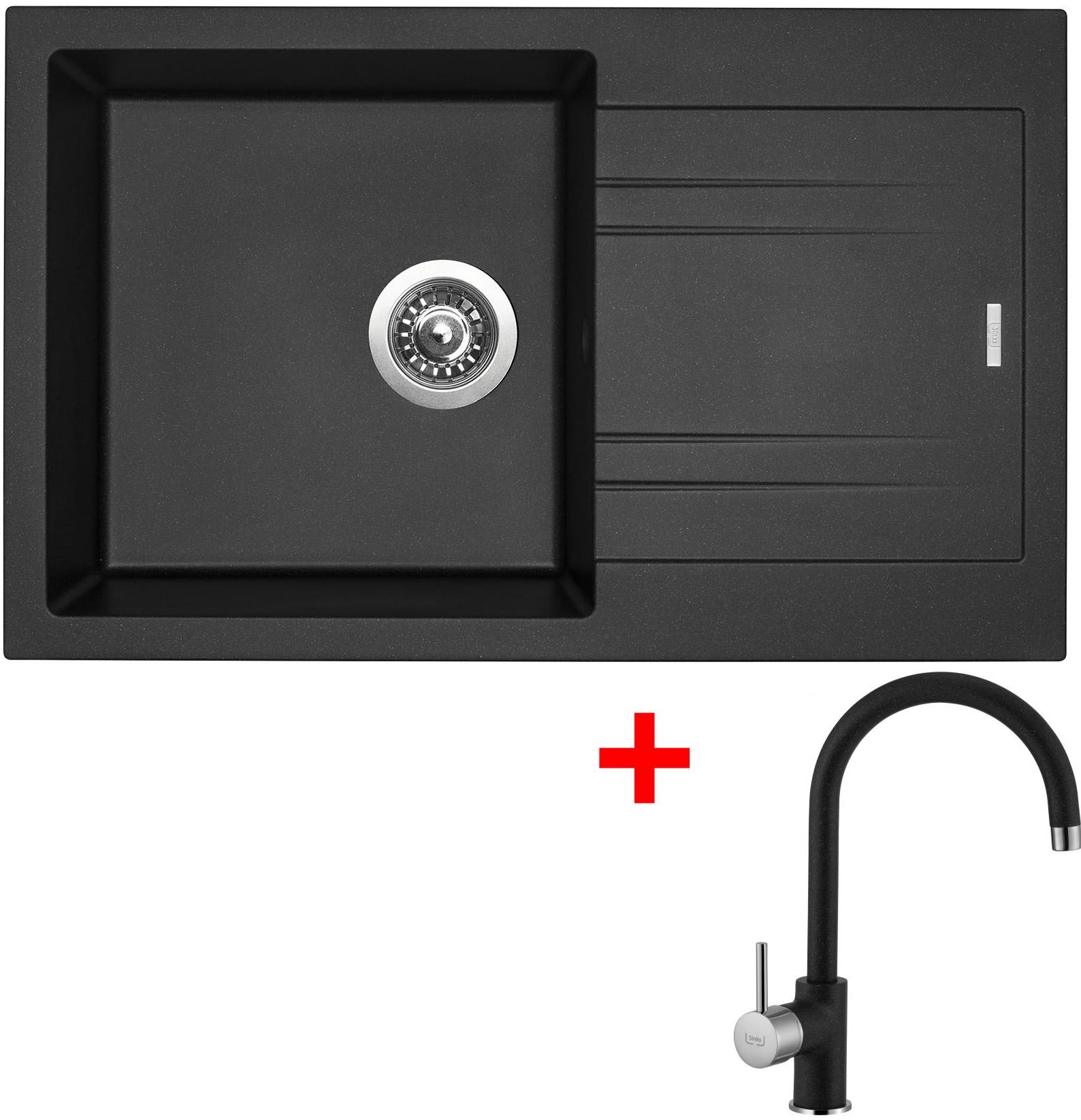 Sinks Linea 780 Metalblack + Vitalia GR