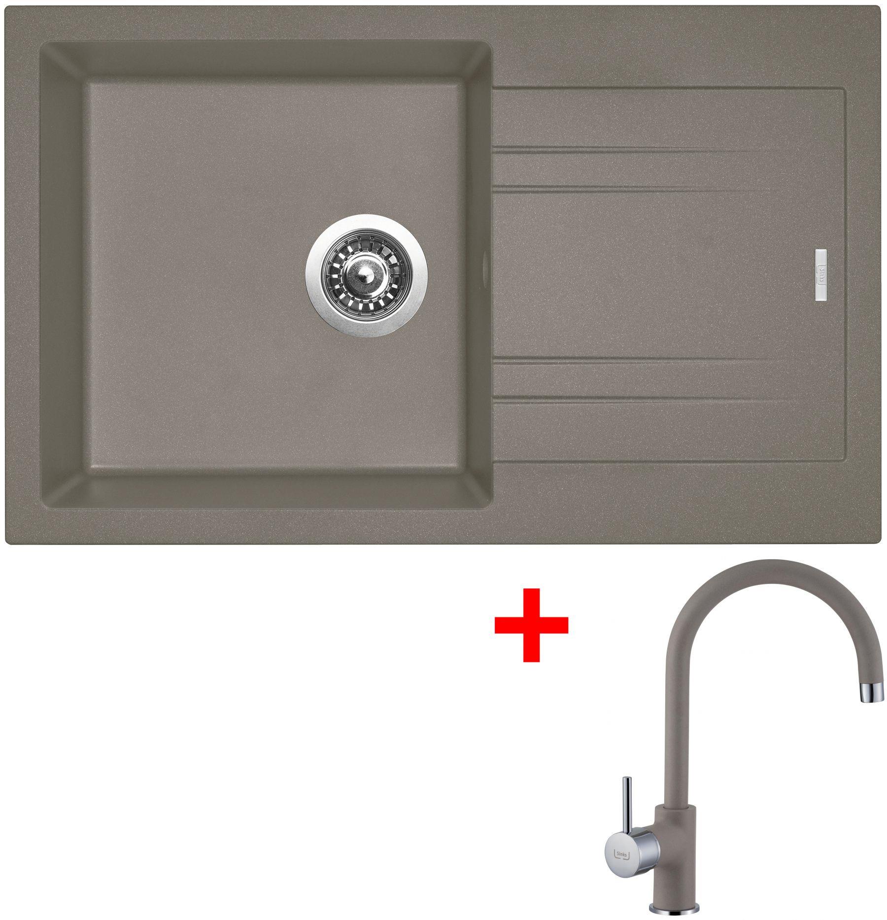 Sinks Linea 780 Truffle + Vitalia GR