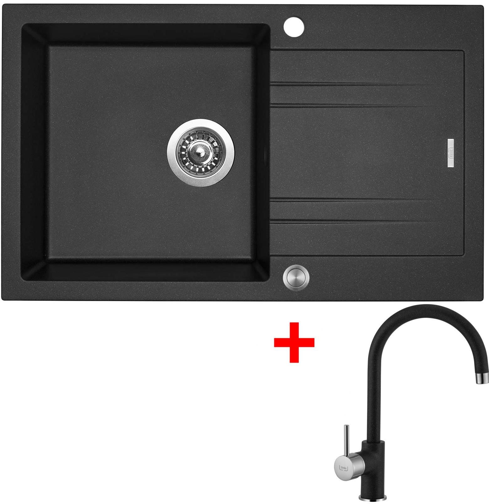 Sinks Linea 780 XC Metalblack + Vitalia GR
