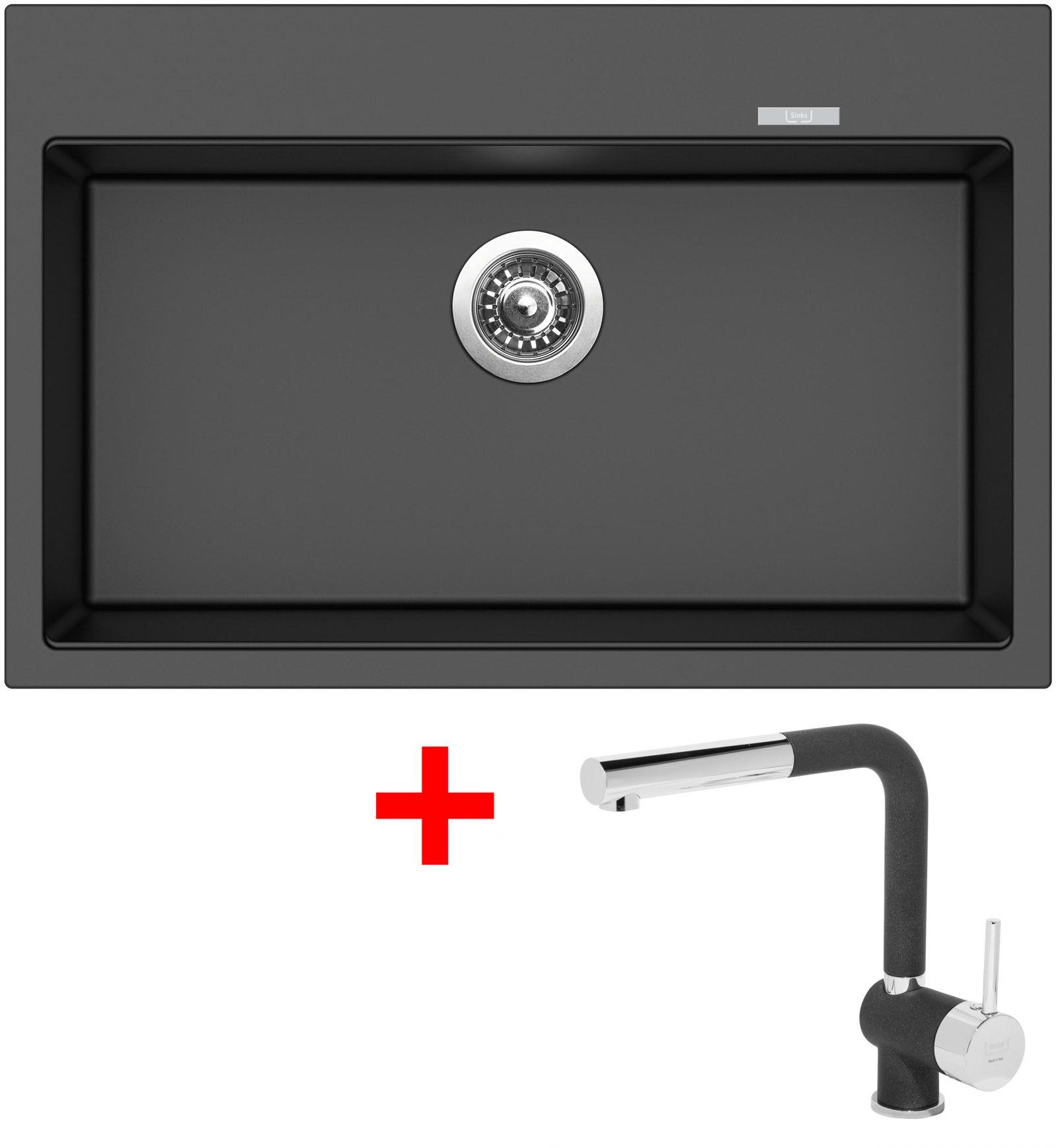 Sinks Maximo 780 Metalblack + Mix 3 P GR