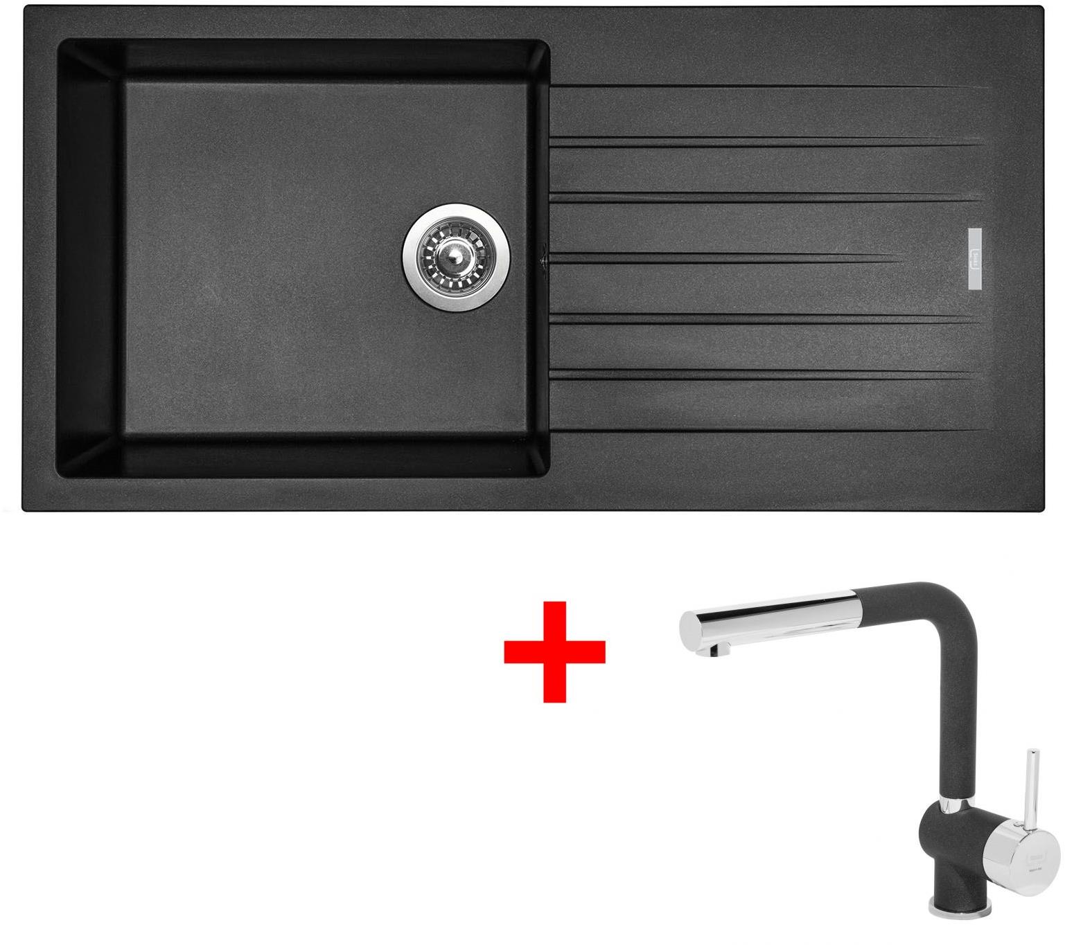 Sinks Perfecto 1000 Metalblack + Mix 3 P GR