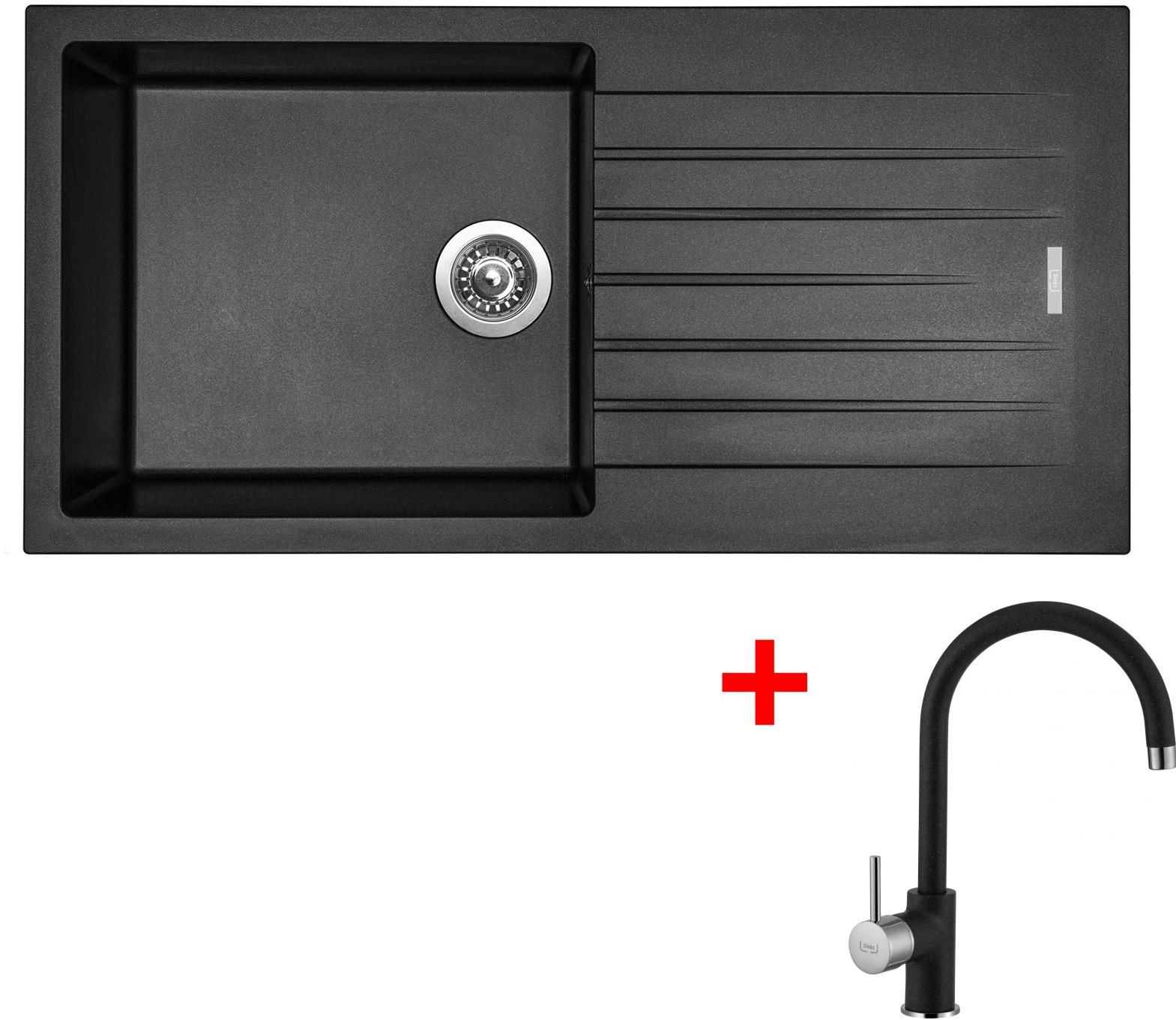 Sinks Perfecto 1000 Metalblack + Vitalia GR