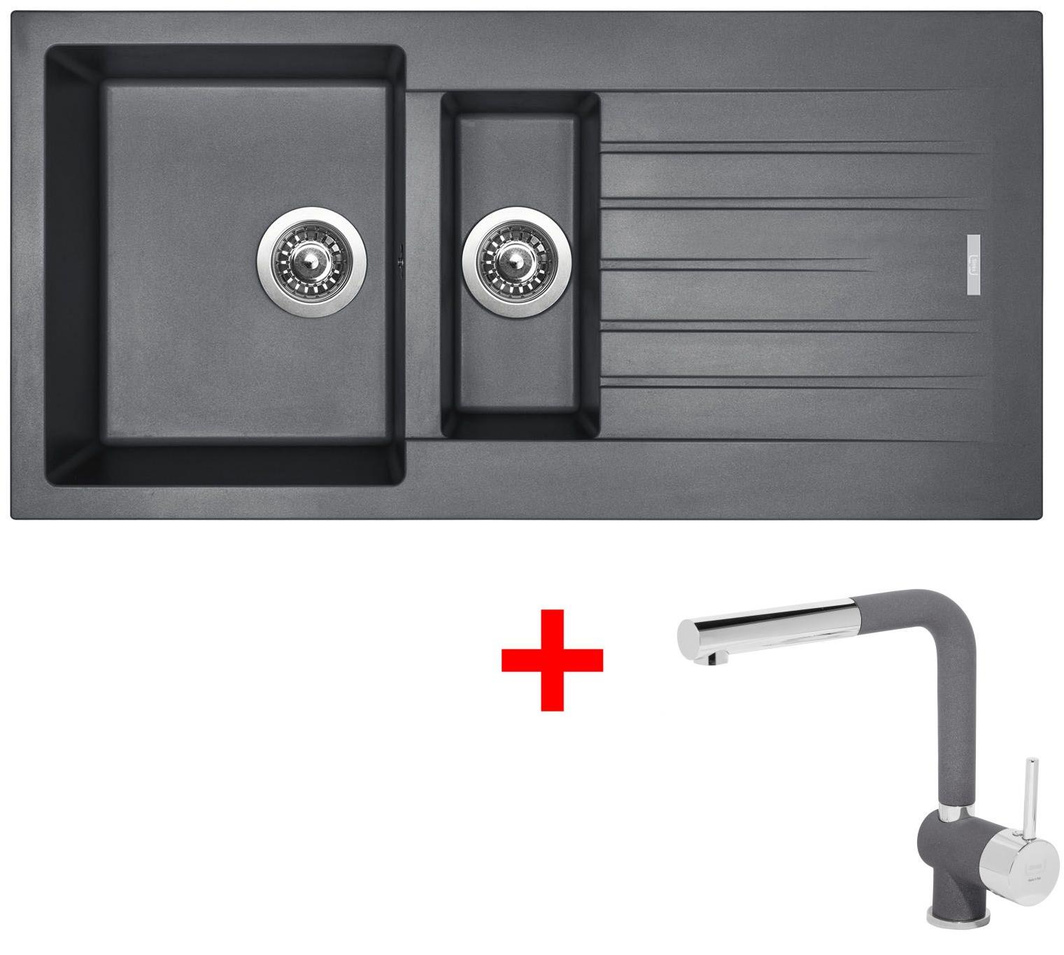 Sinks Perfecto 1000.1 Titanium + Mix 3 P GR