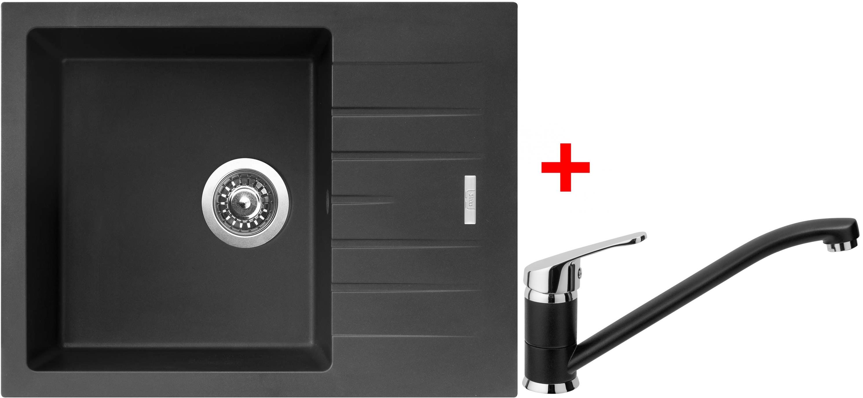 Sinks Perfecto 650 Pureblack + Pronto GR