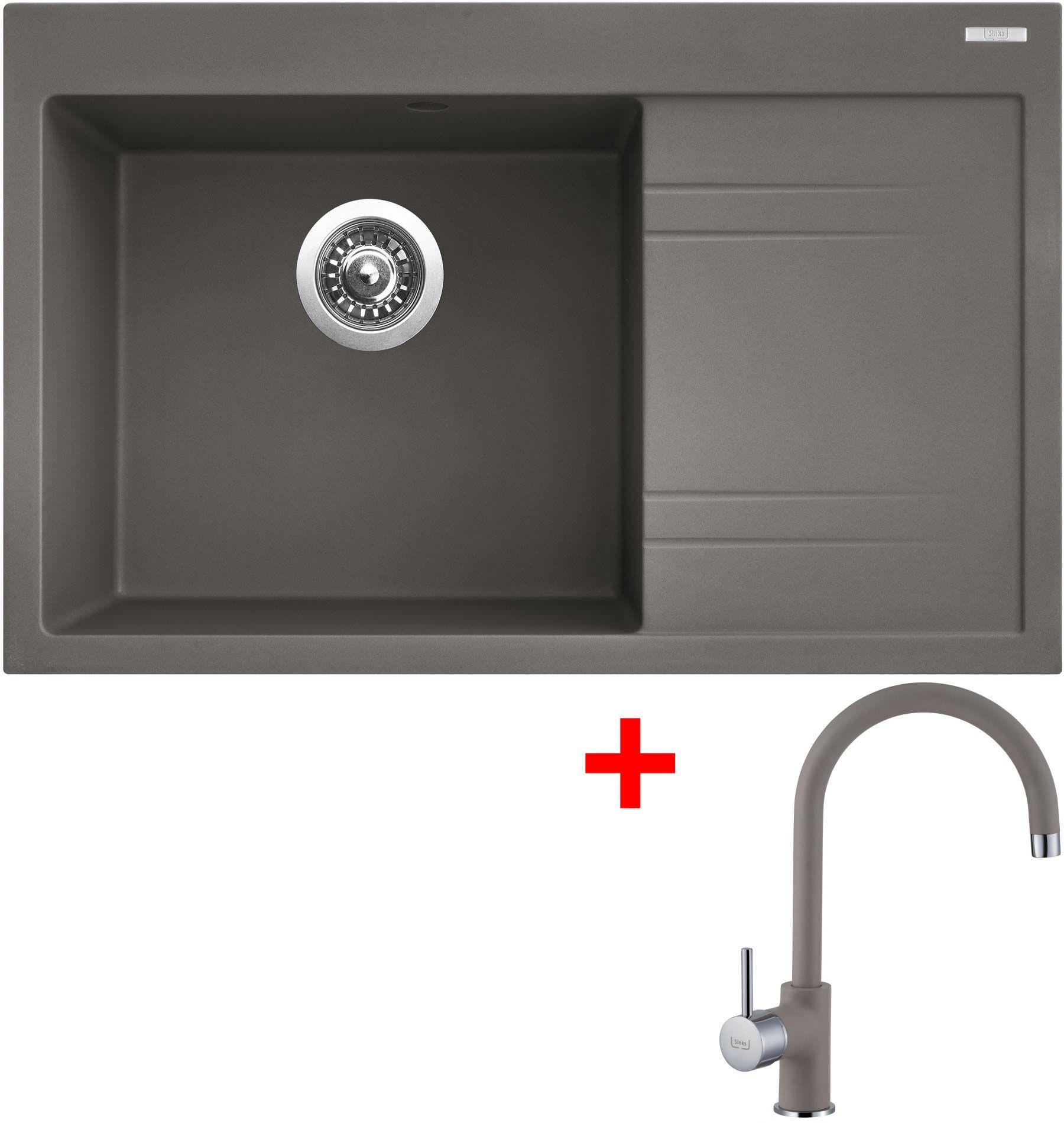 Sinks Rim 780 L Truffle + Vitalia GR