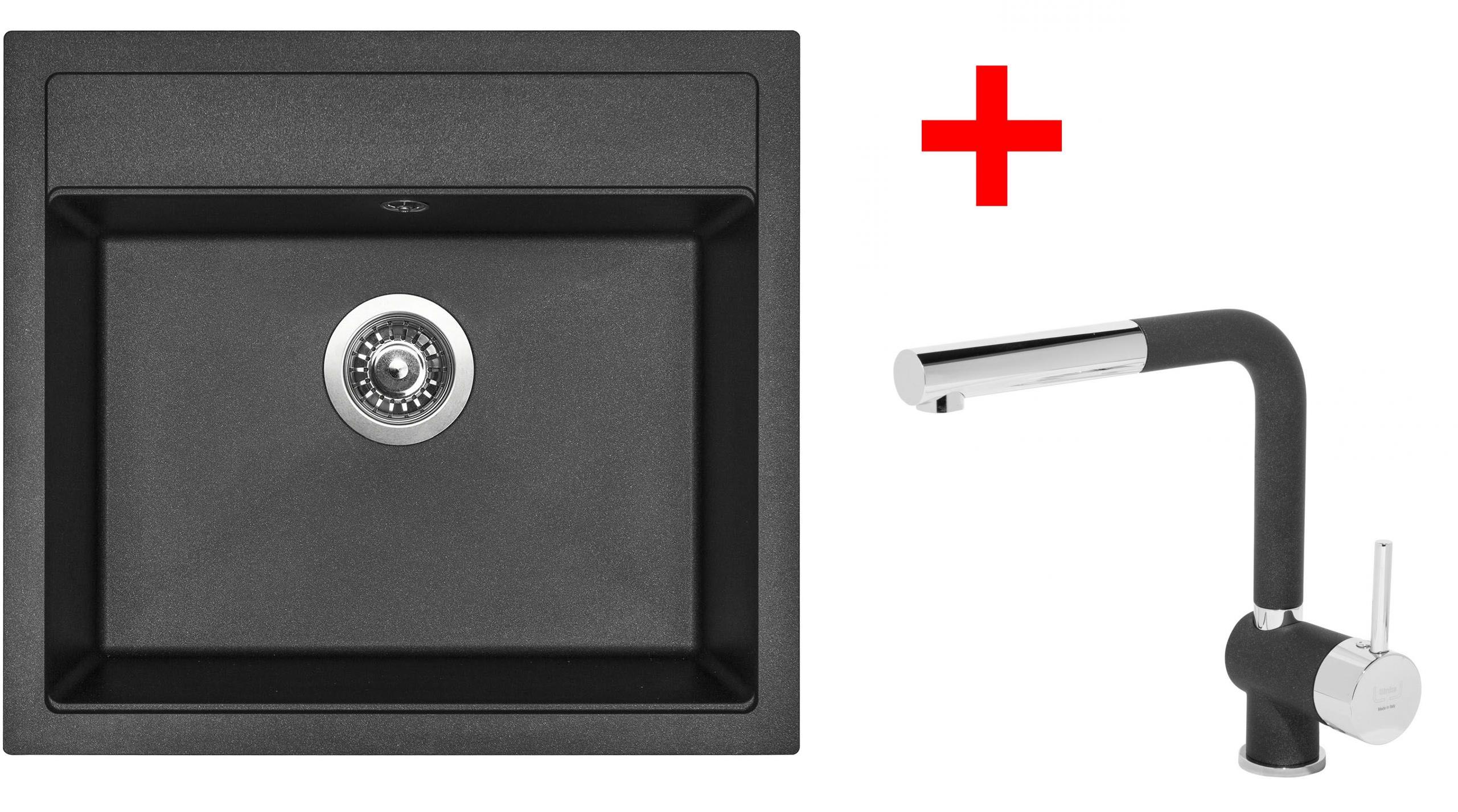 Sinks Solo 560 Metalblack + Mix 3 P GR