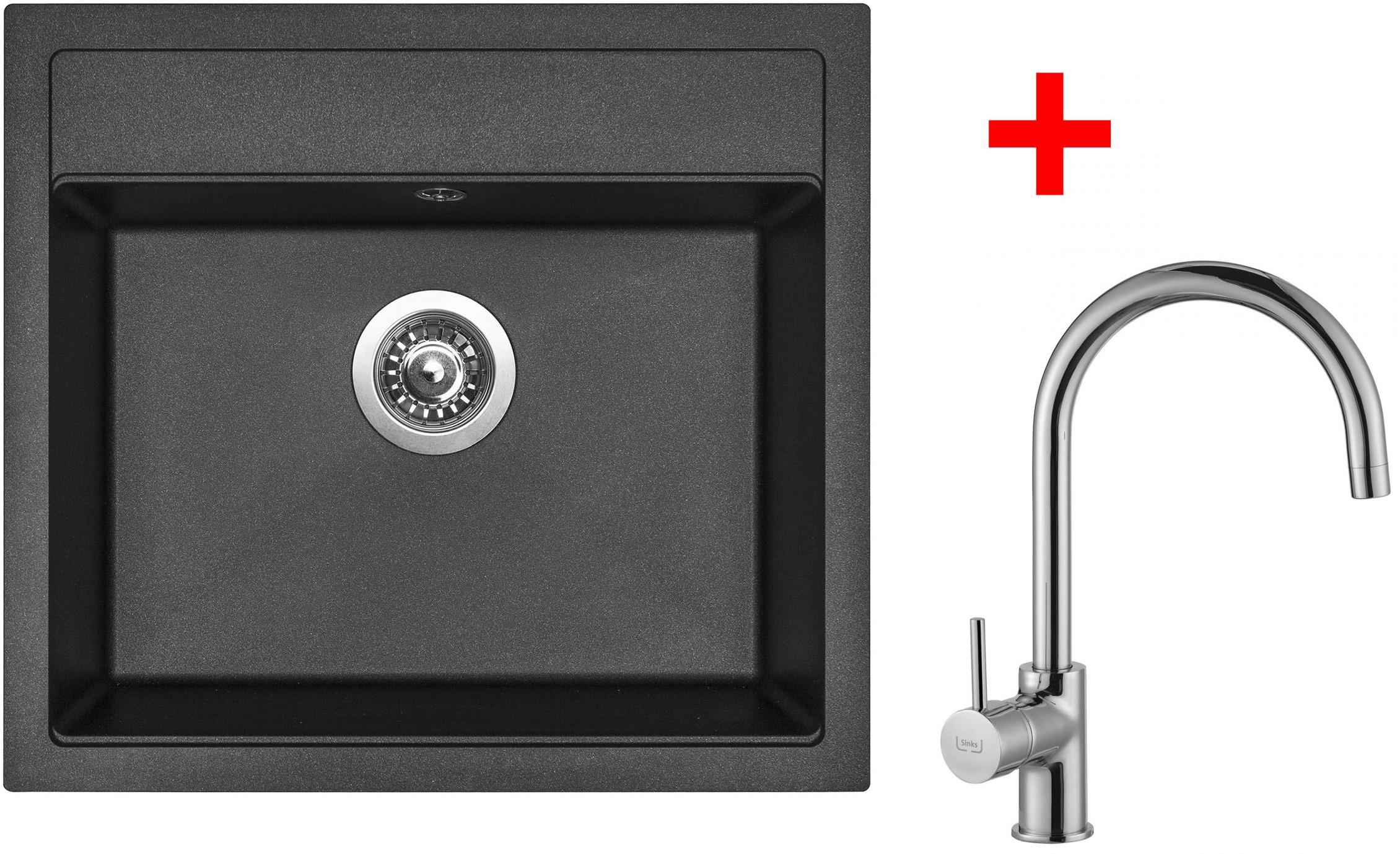 Sinks Solo 560 Metalblack + Vitalia