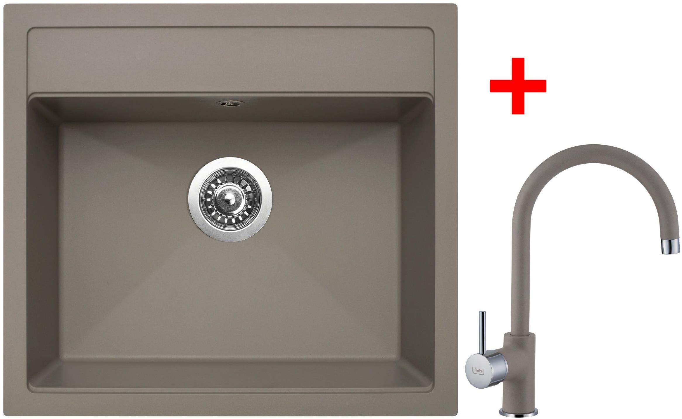 Sinks Solo 560 Truffle + Vitalia GR