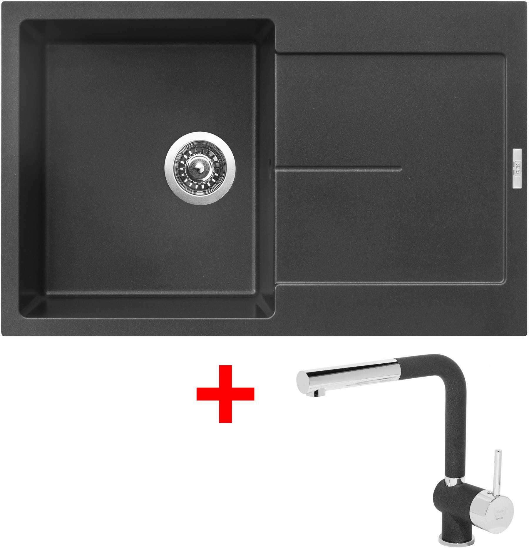 Sinks Ultima 790 Metalblack + Mix 3 P GR