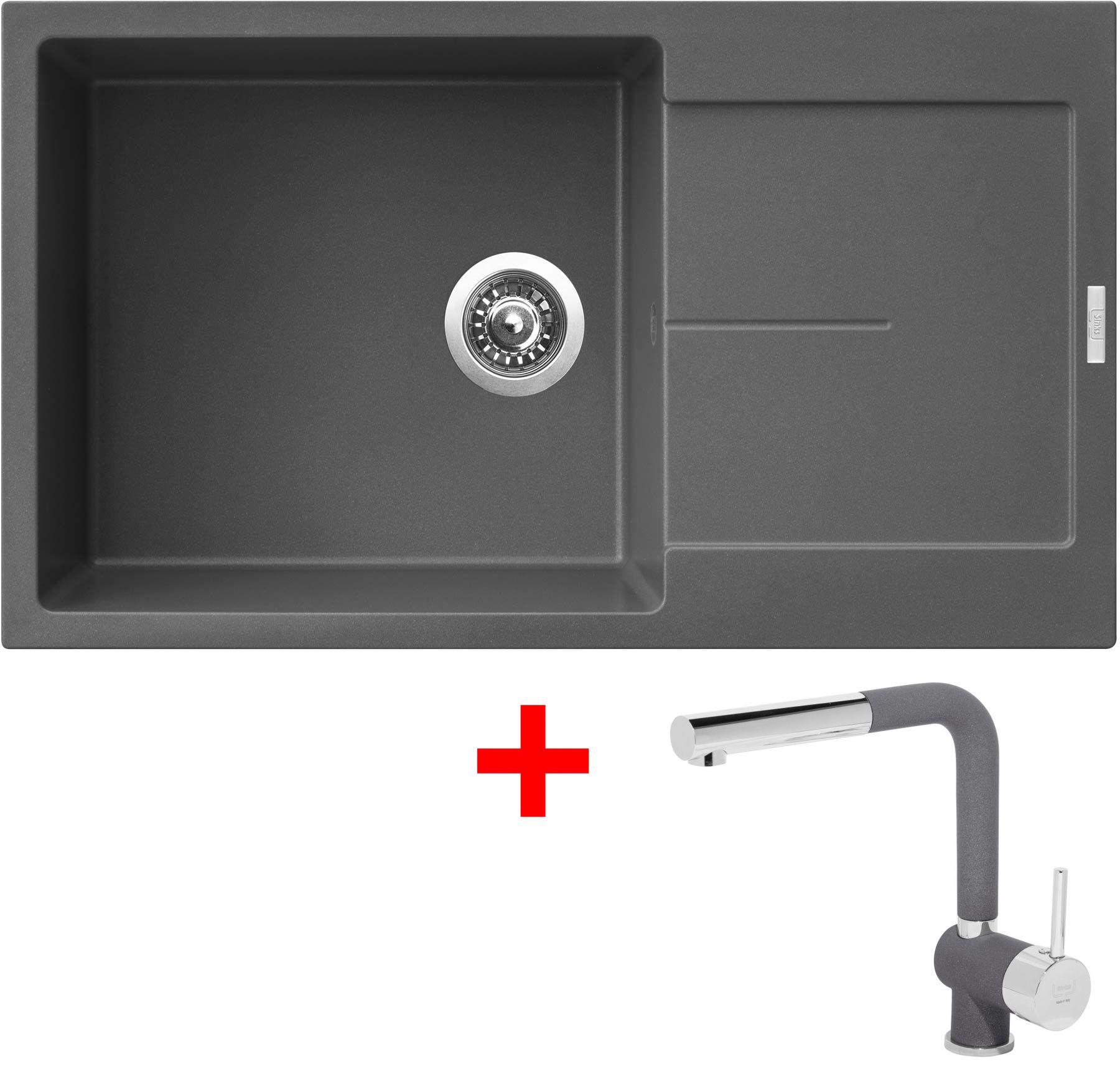Sinks Ultima 860 XXL Titanium + Mix 3 P GR