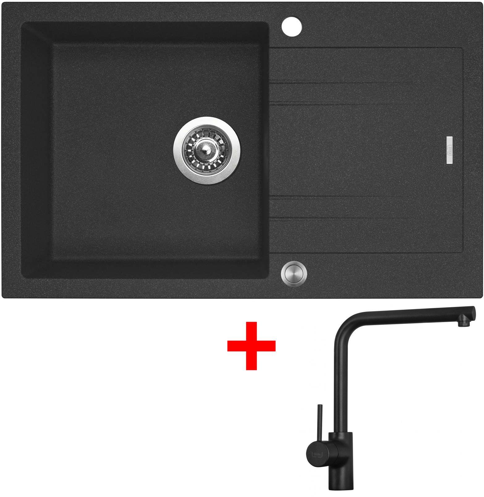 Sinks LINEA 780 XC Granblack + Elka čierna matná