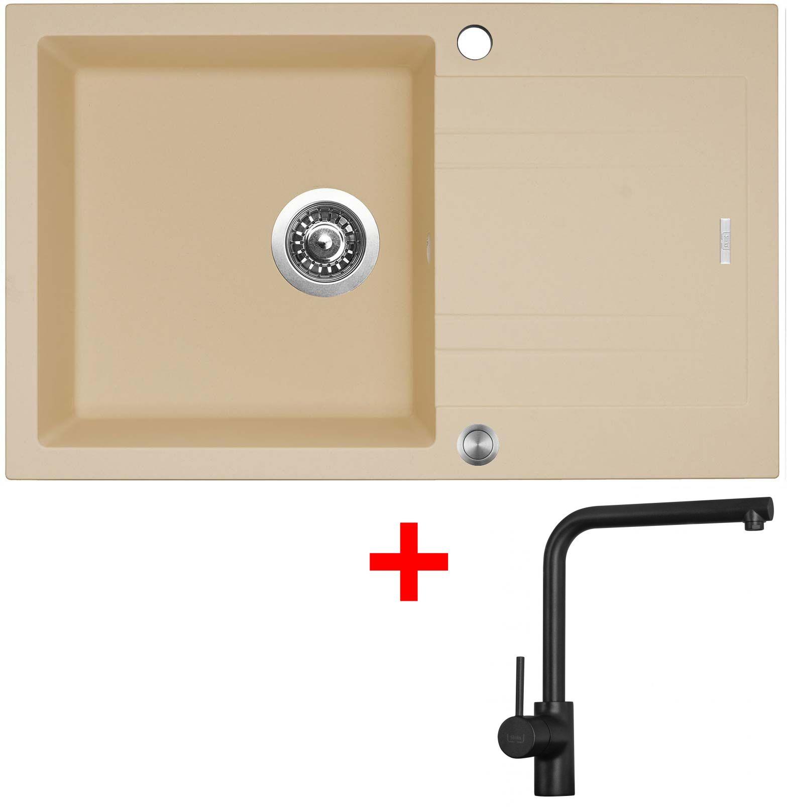 Sinks LINEA 780 XC Sahara + Elka čierna matná