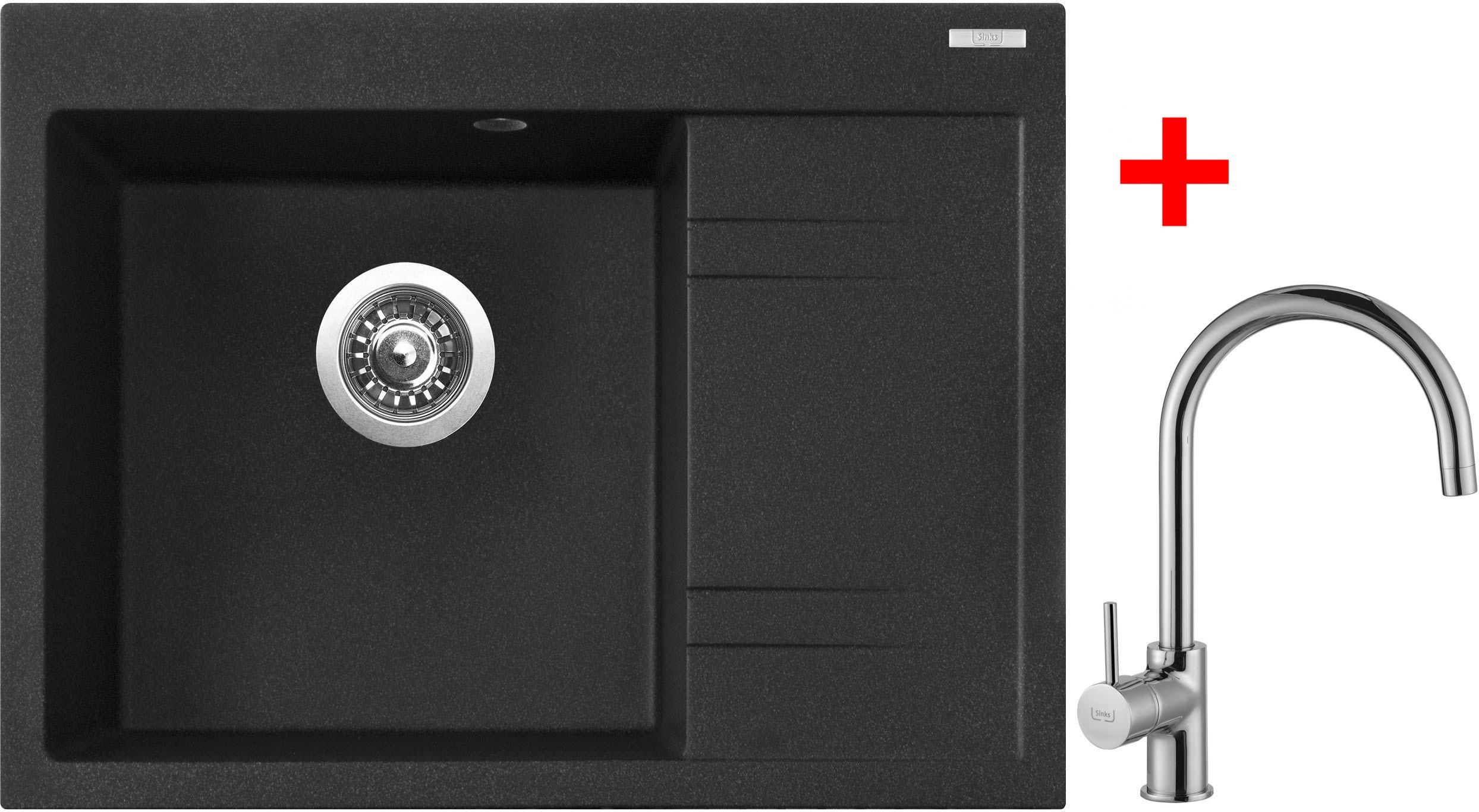 Sinks RIM 650 L Granblack + Vitalia