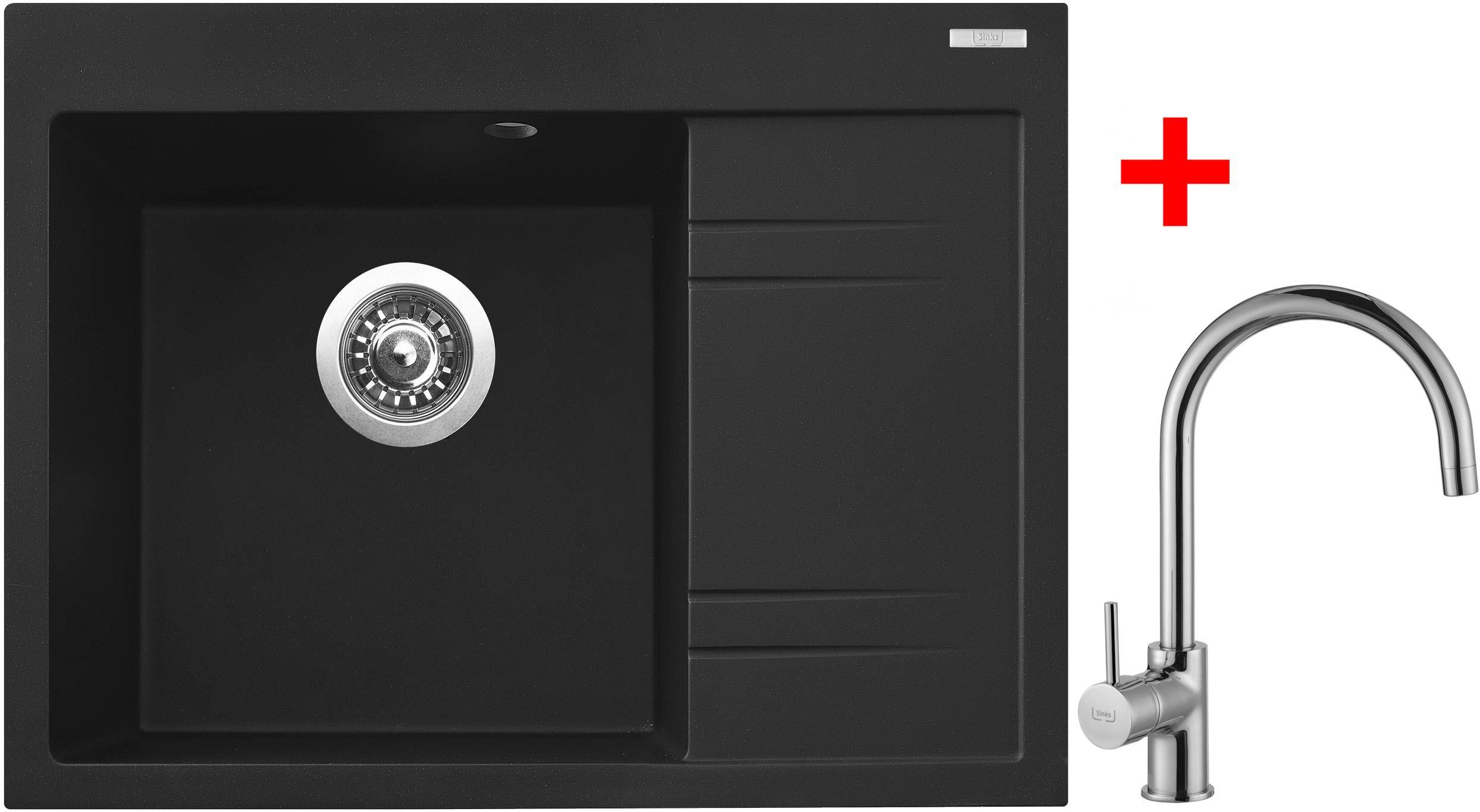 Sinks RIM 650 L Metalblack + Vitalia