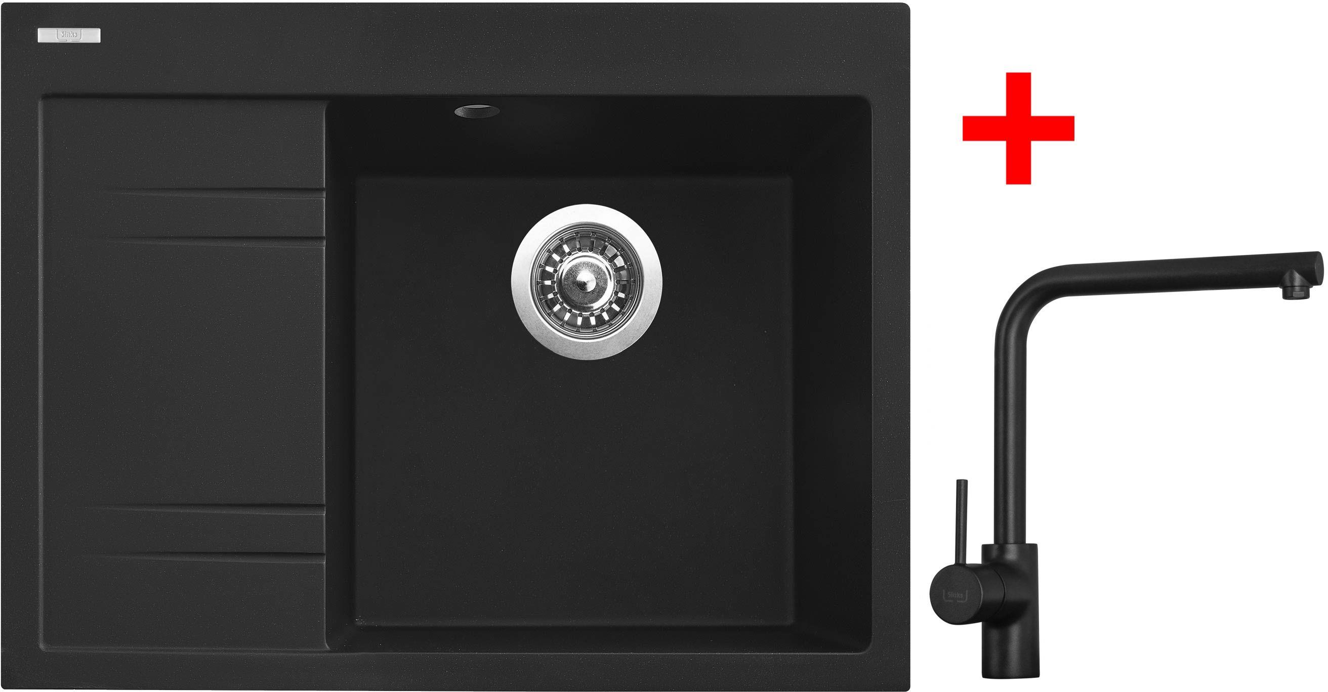 Sinks RIM 650 P Metalblack + Elka čierna matná