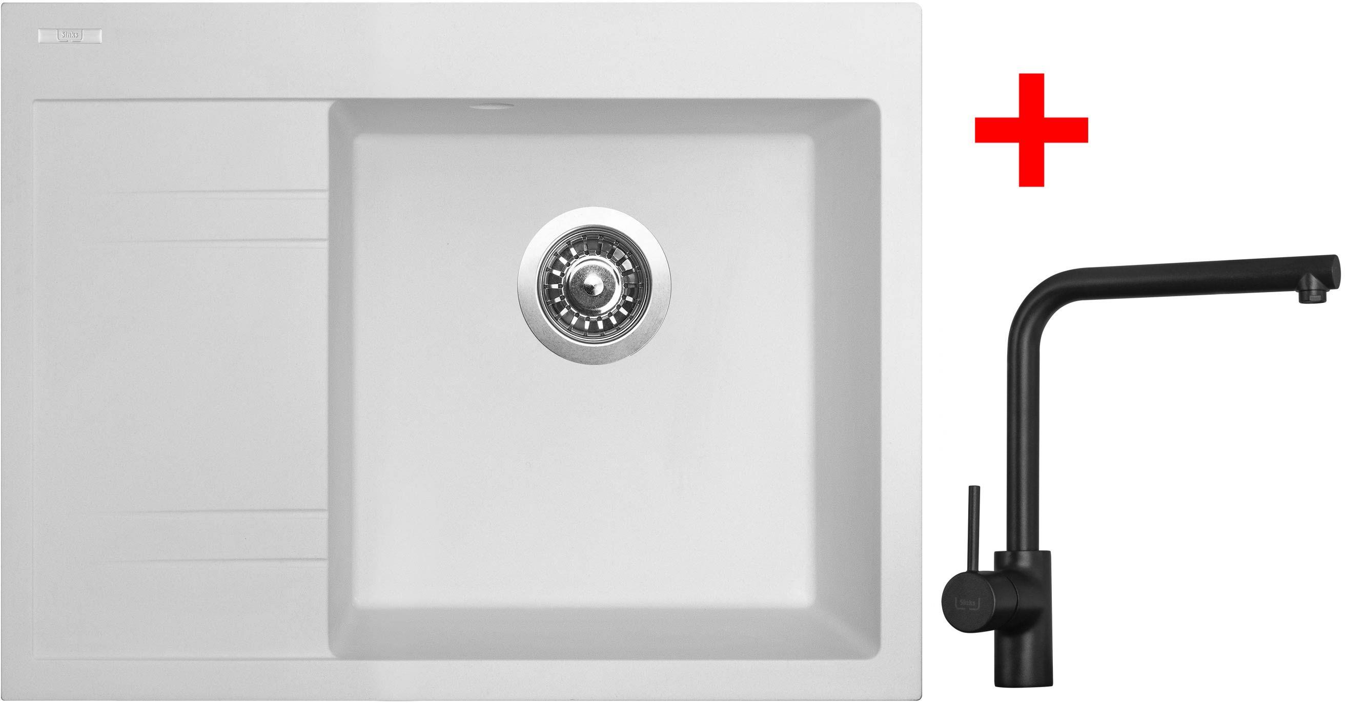 Sinks RIM 650 P Milk + Elka čierna matná