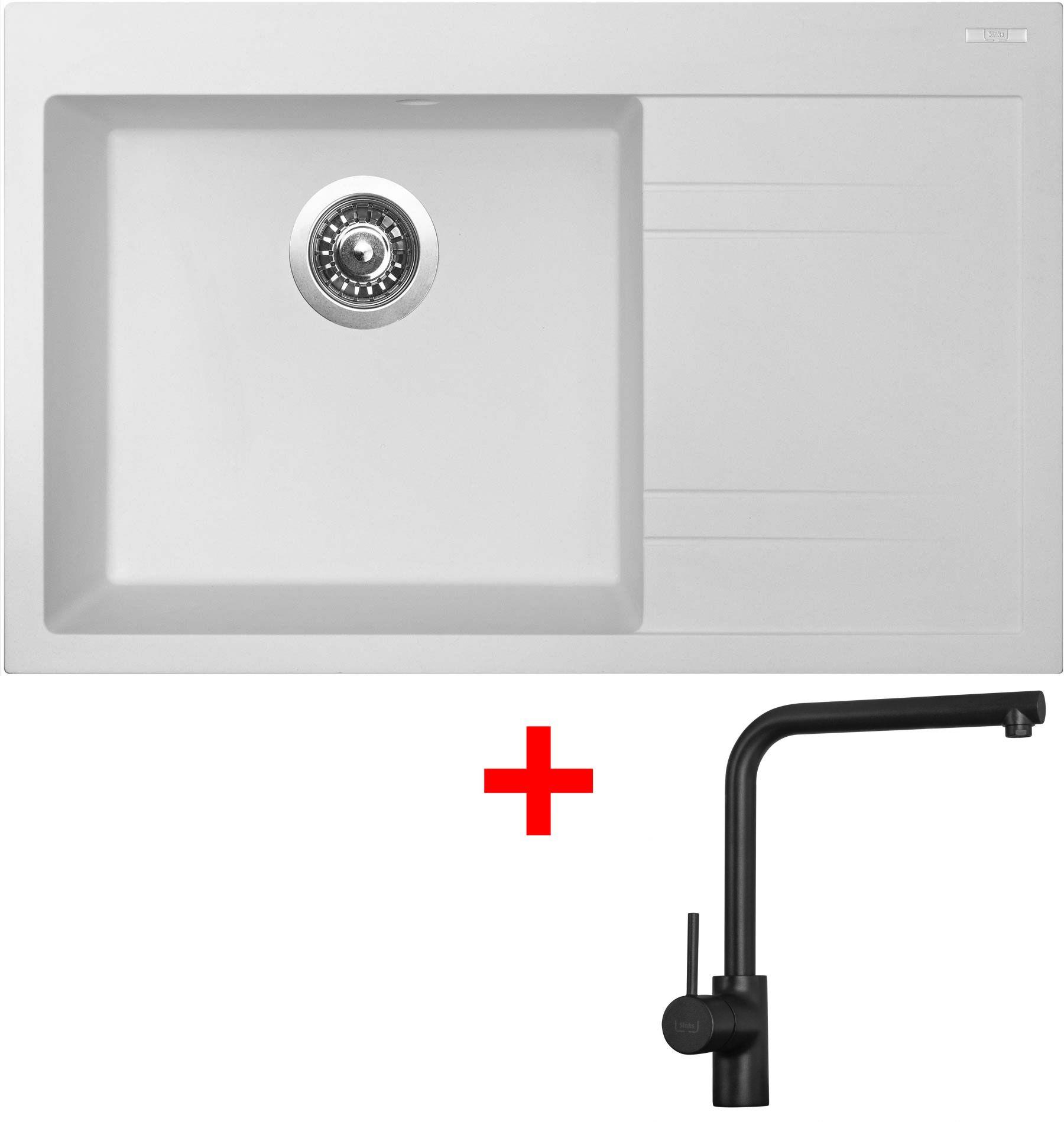 Sinks RIM 780 L Milk + Elka čierna matná