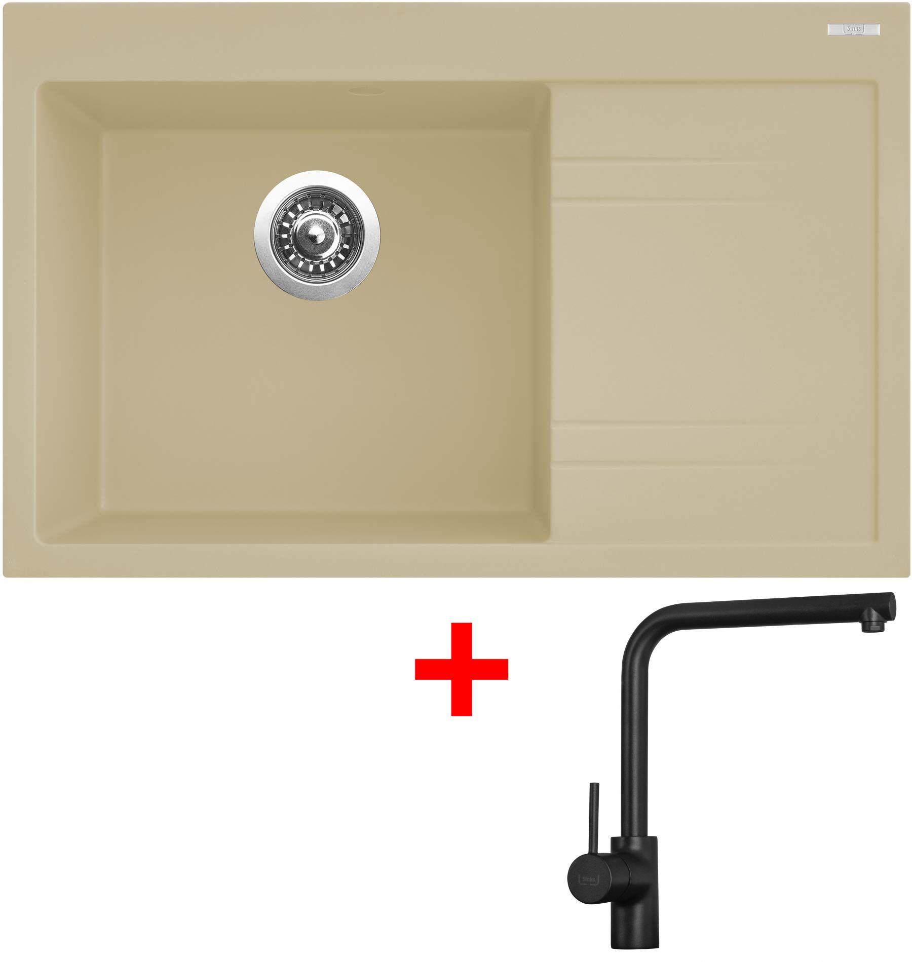 Sinks RIM 780 L Sahara + Elka čierna matná