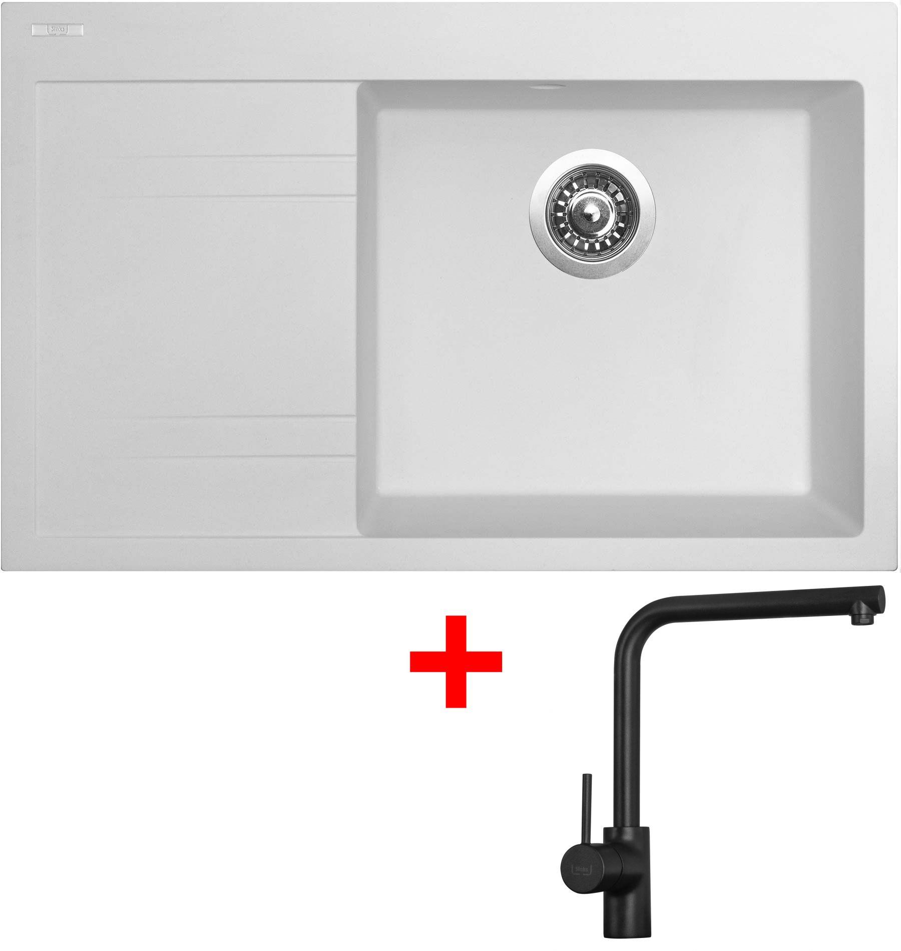 Sinks RIM 780 P Milk + Elka čierna matná