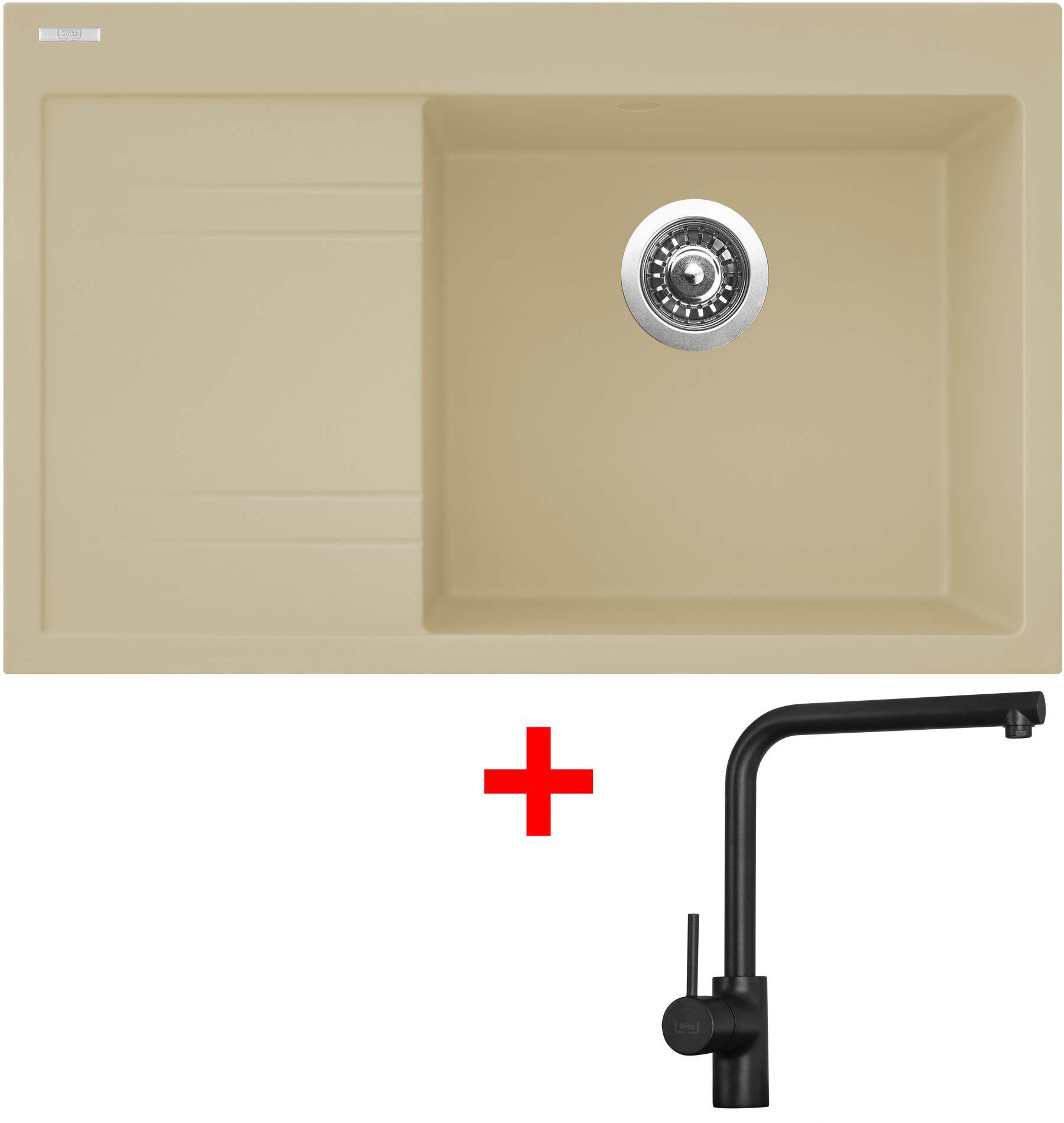Sinks RIM 780 P Sahara + Elka čierna matná