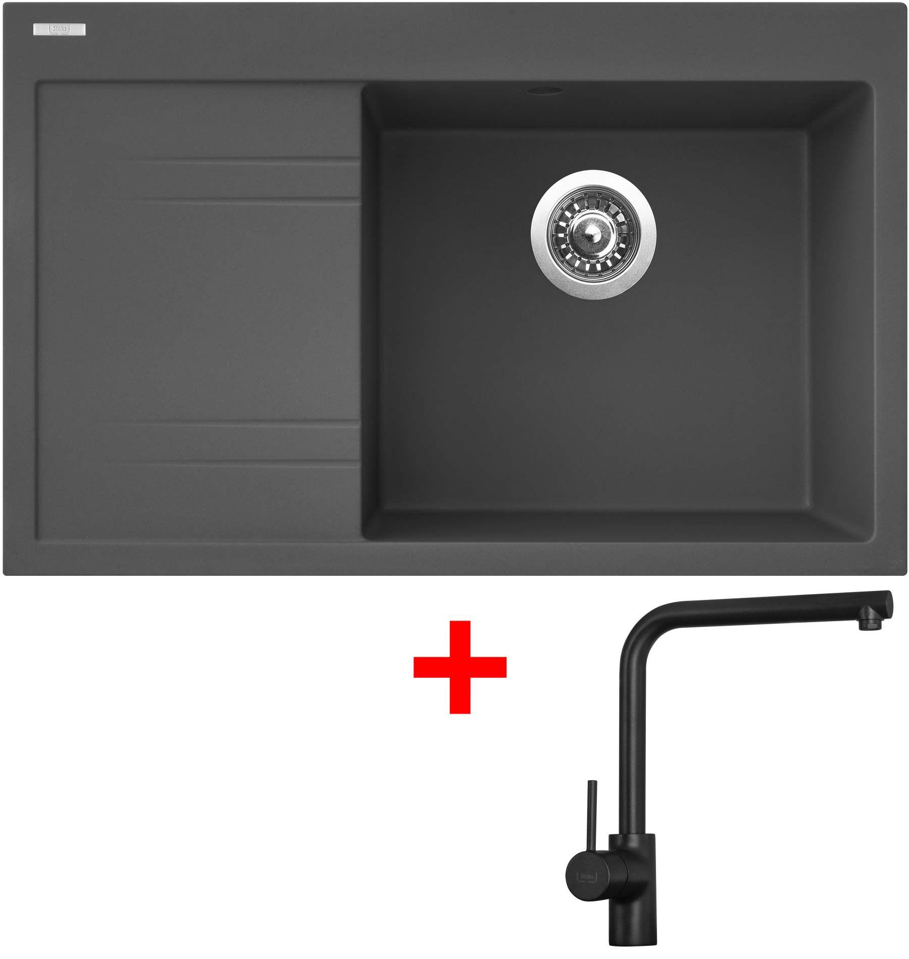 Sinks RIM 780 P Titanium + Elka čierna matná