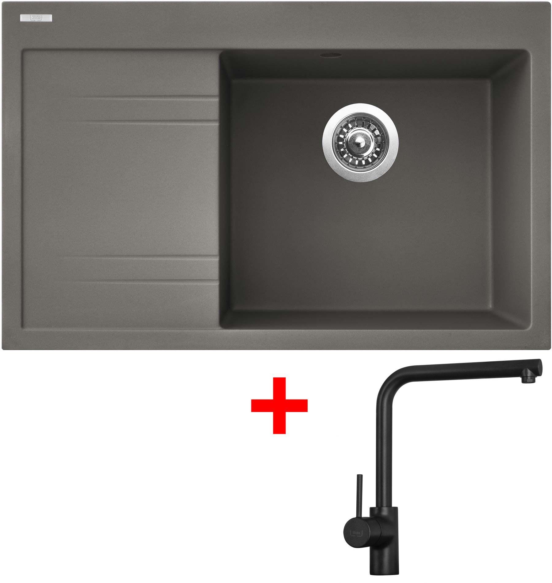 Sinks RIM 780 P Truffle + Elka čierna matná