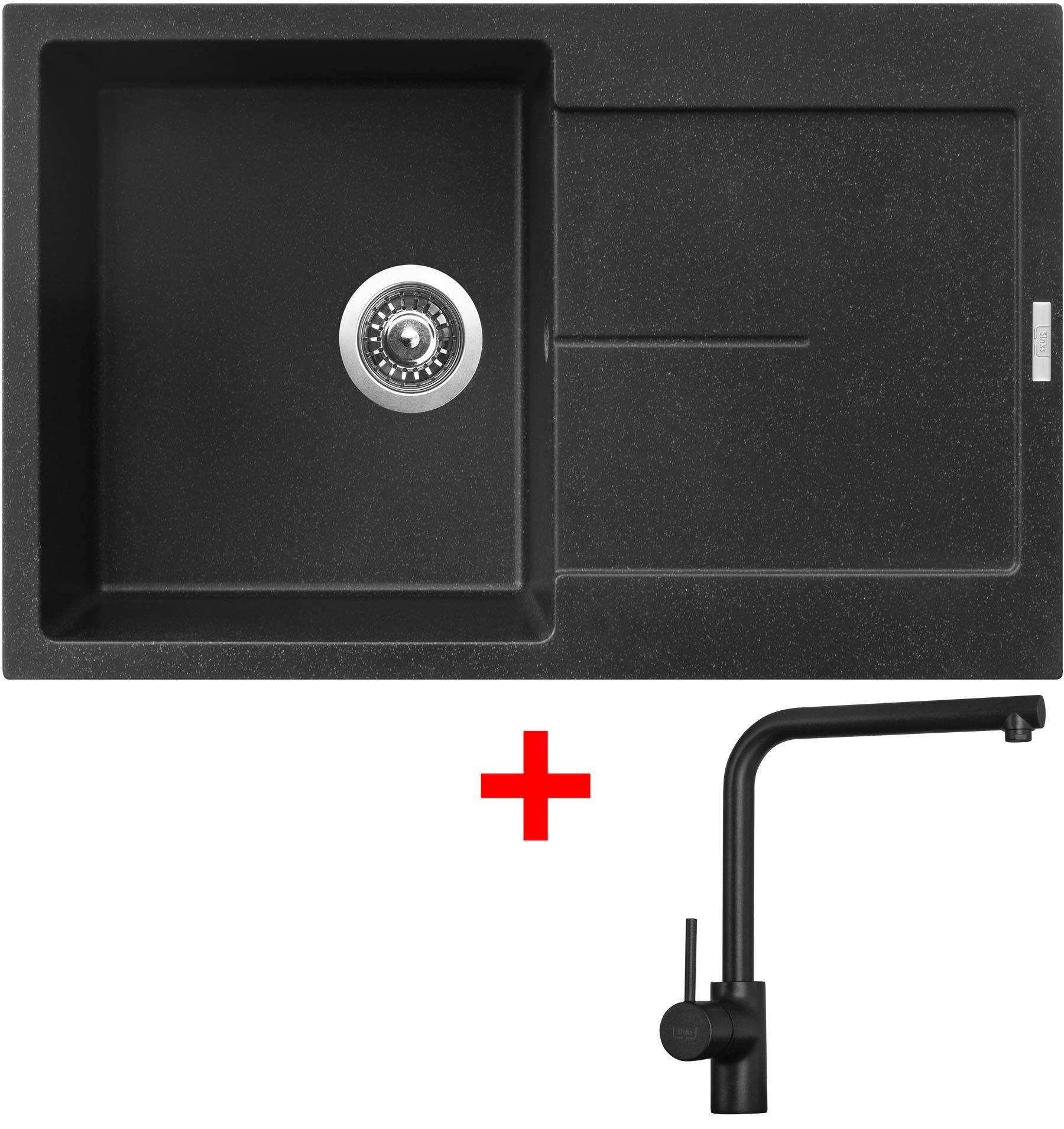Sinks ULTIMA 790 Granblack + Elka čierna matná
