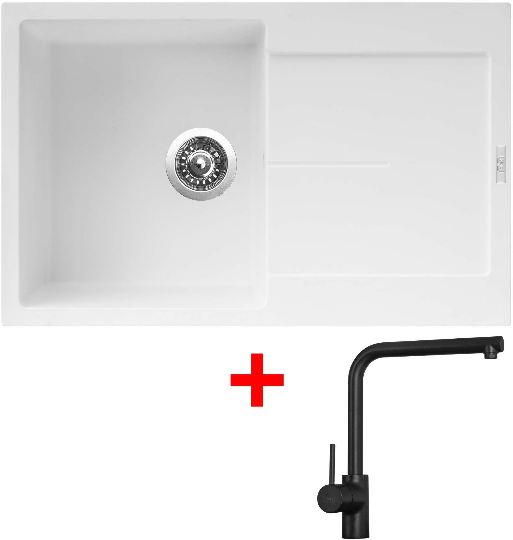Sinks ULTIMA 790 Milk + Elka čierna matná